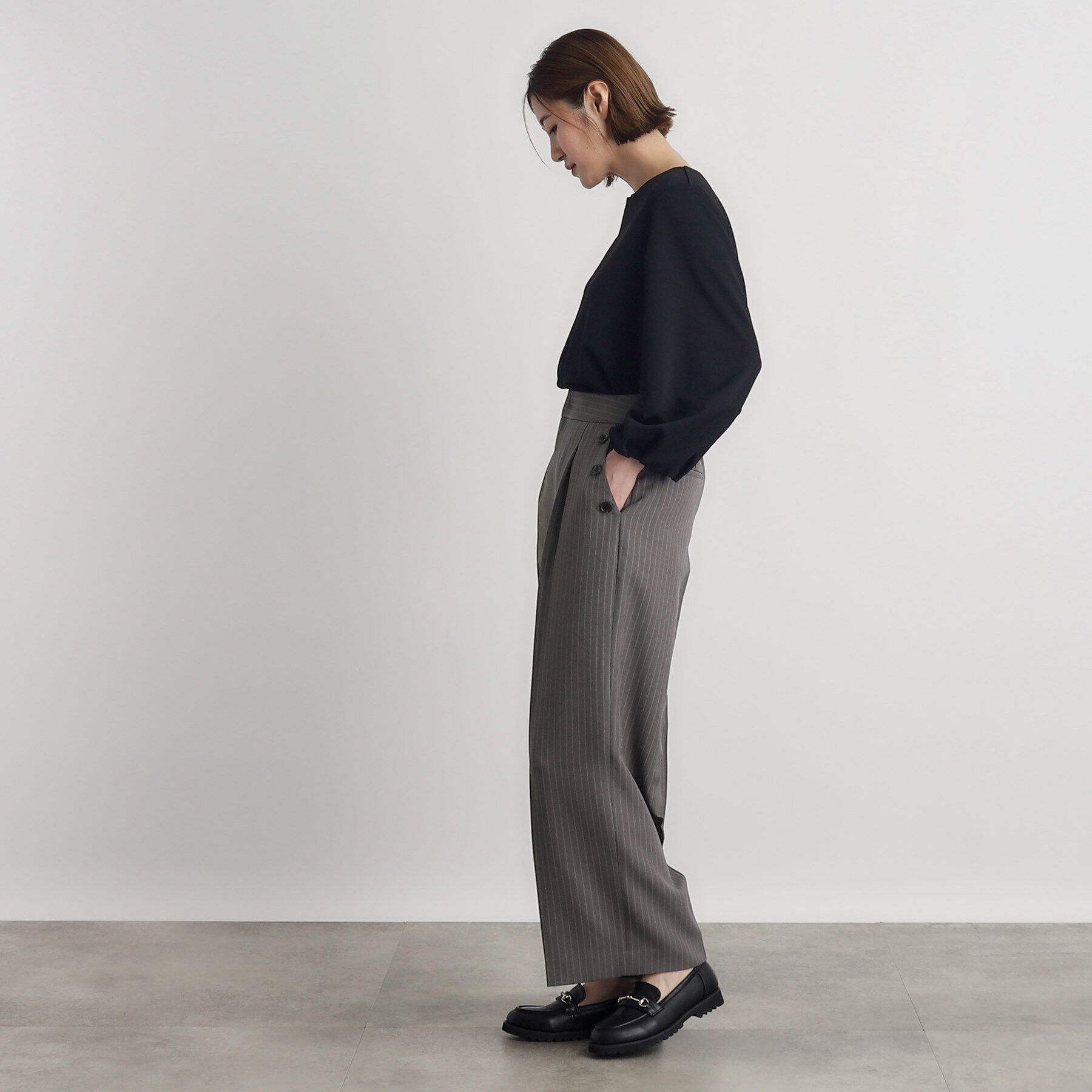 grove「ドビーストライプマリンワイドパンツ」|その他|