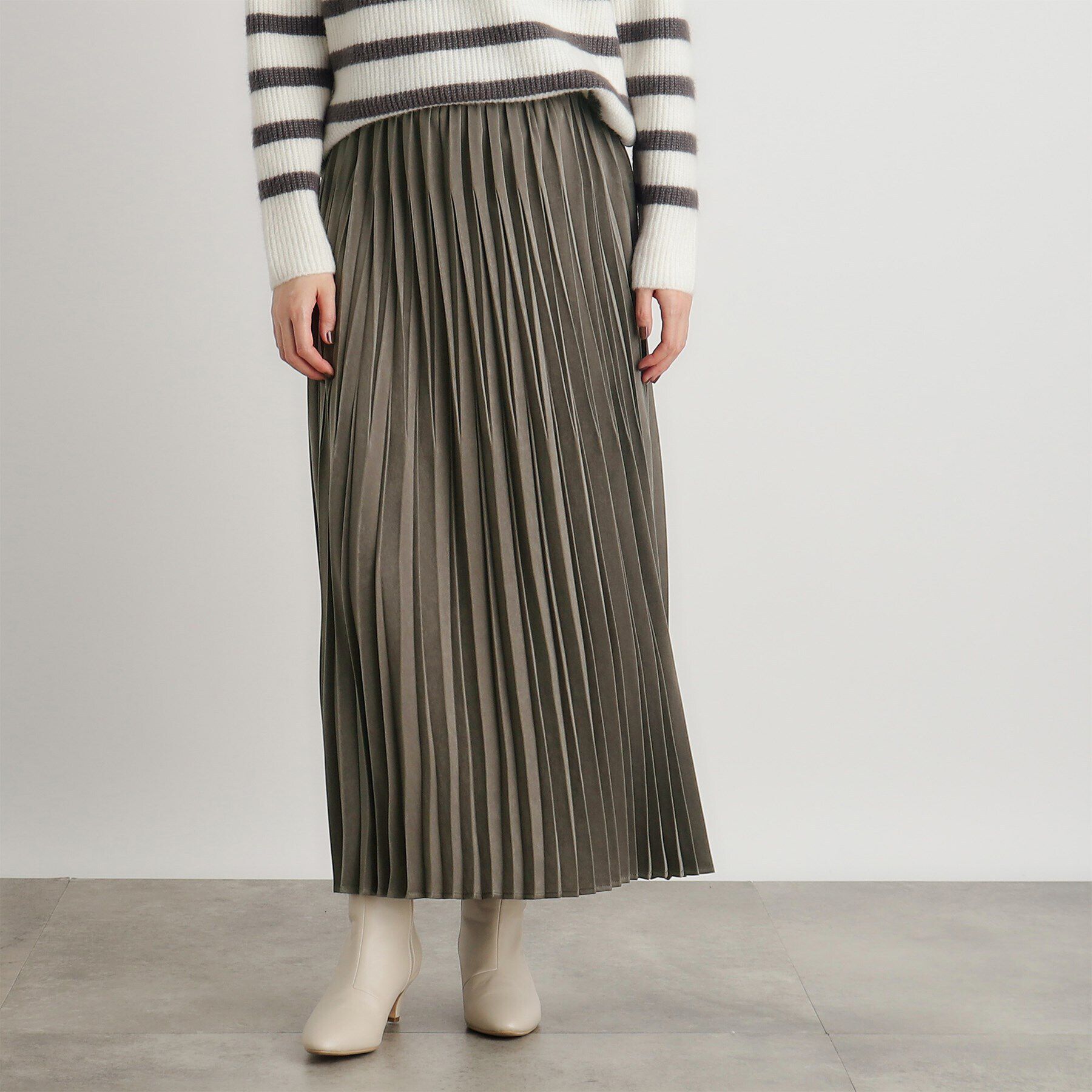 grove「スウェーディサテンプリーツスカート」|スカート|