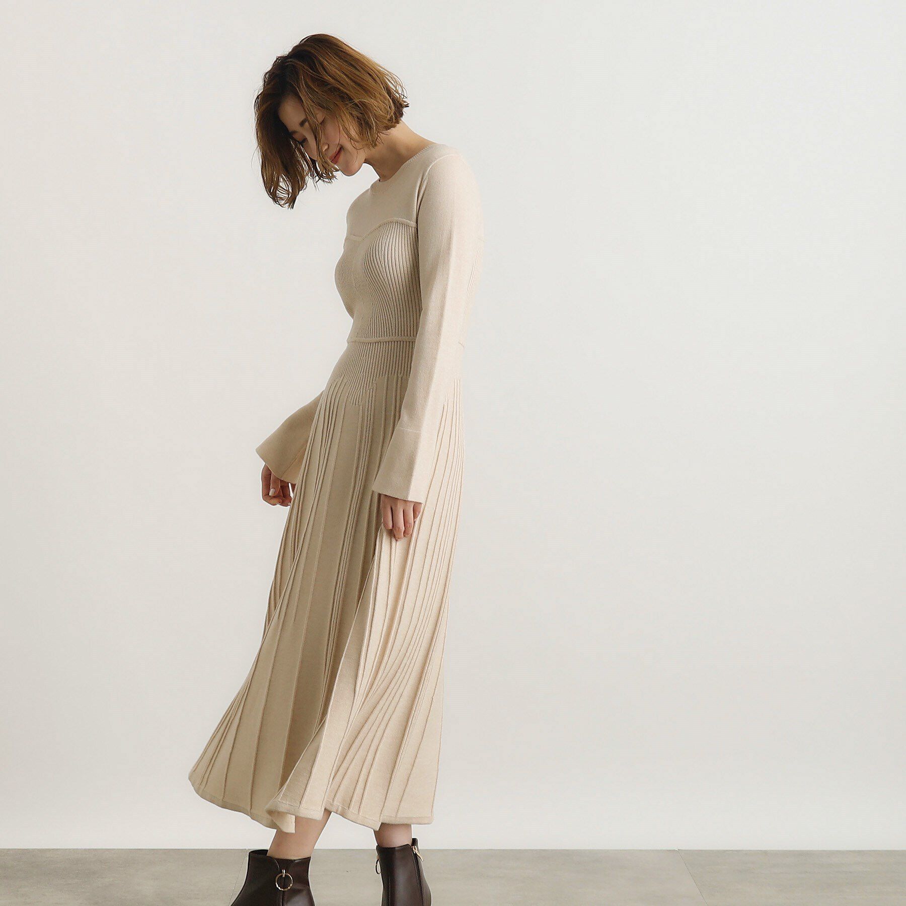 grove「ビスチェライクリブニットワンピース」|ワンピース|