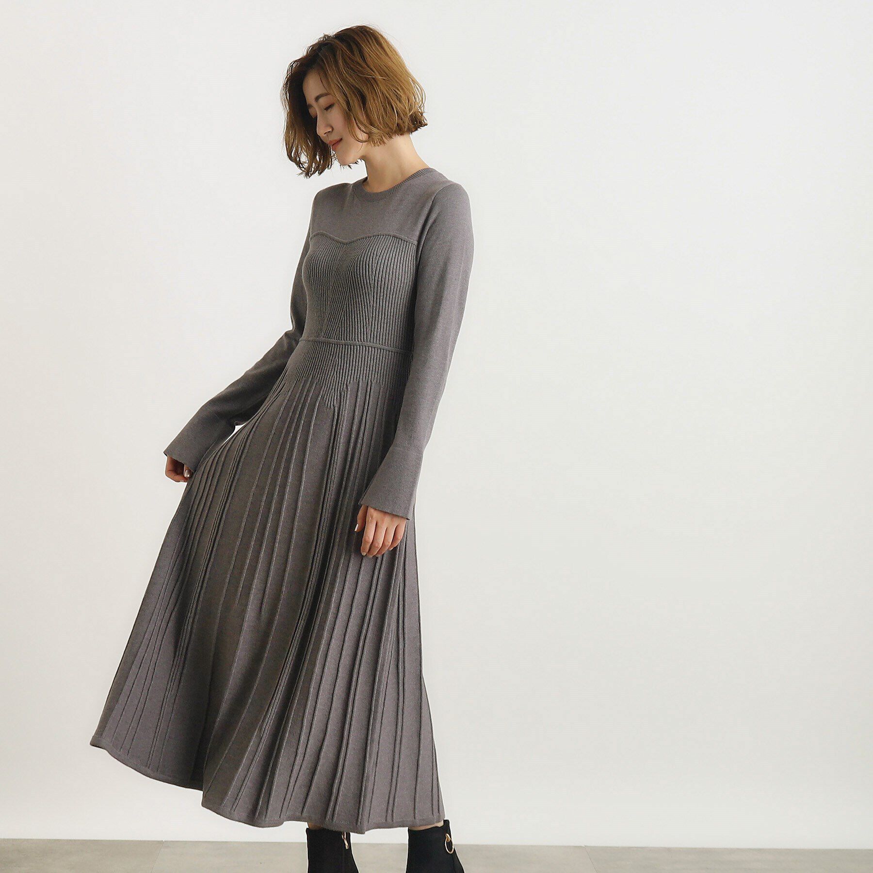 grove「ビスチェライクリブニットワンピース」|ワンピース|