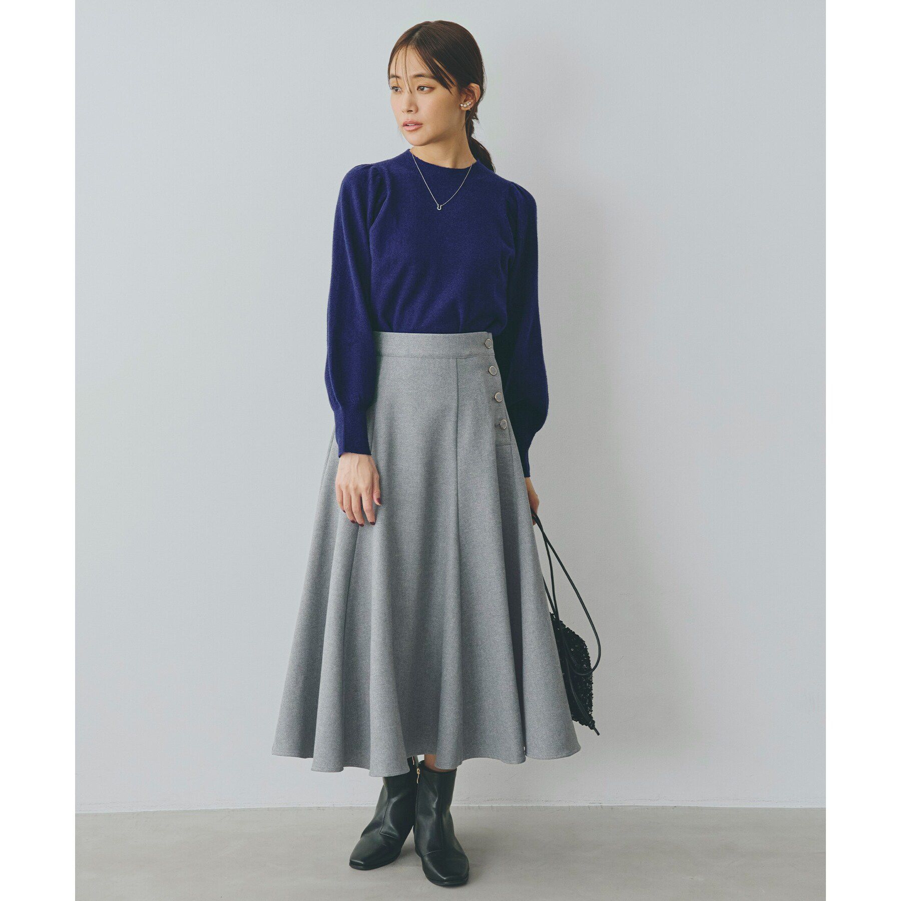 grove「ウールブレンドボリュームスリーブニット」|ニット・セーター|