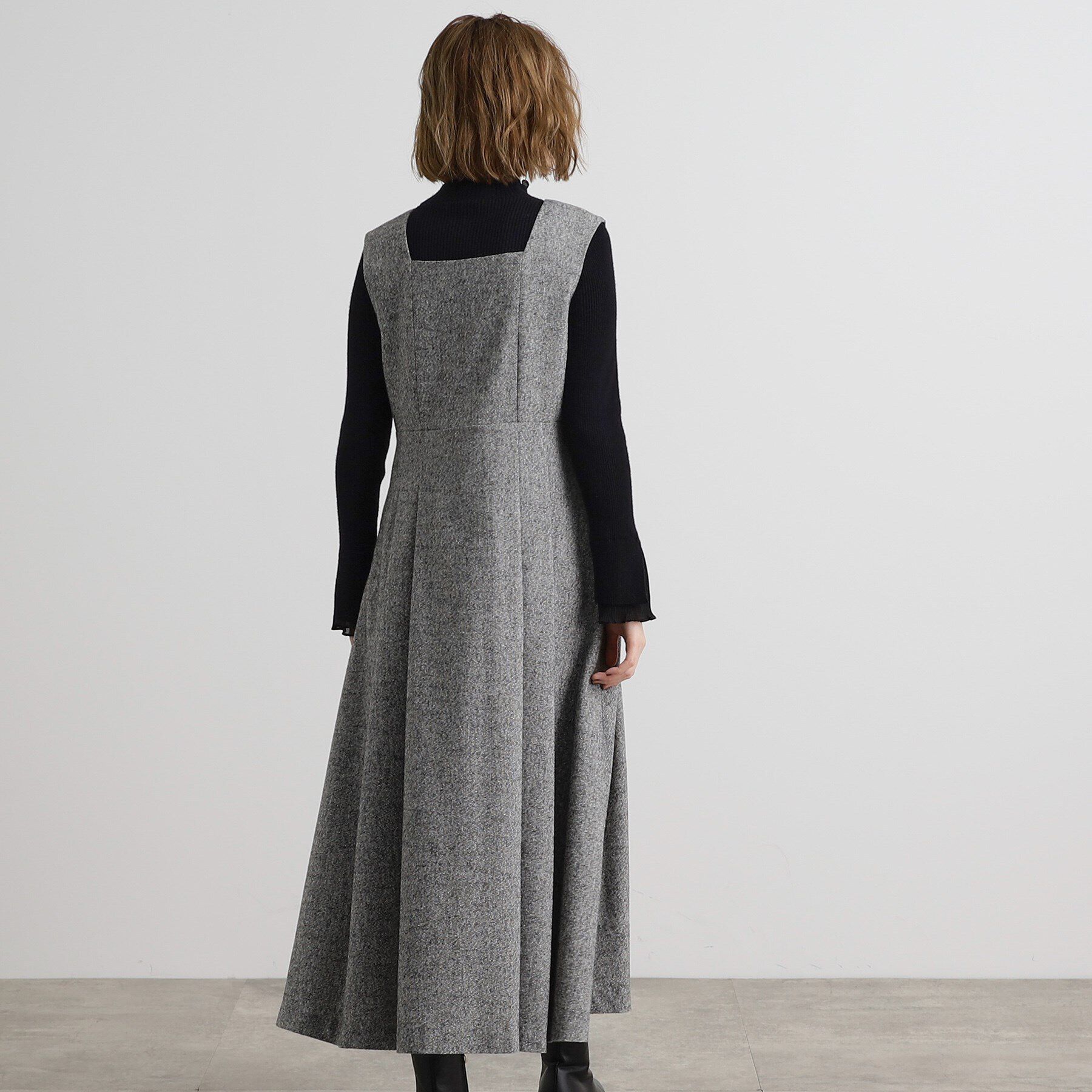 grove「【前後2WAY】ラメツイードフレアージャンドレ」|ワンピース|