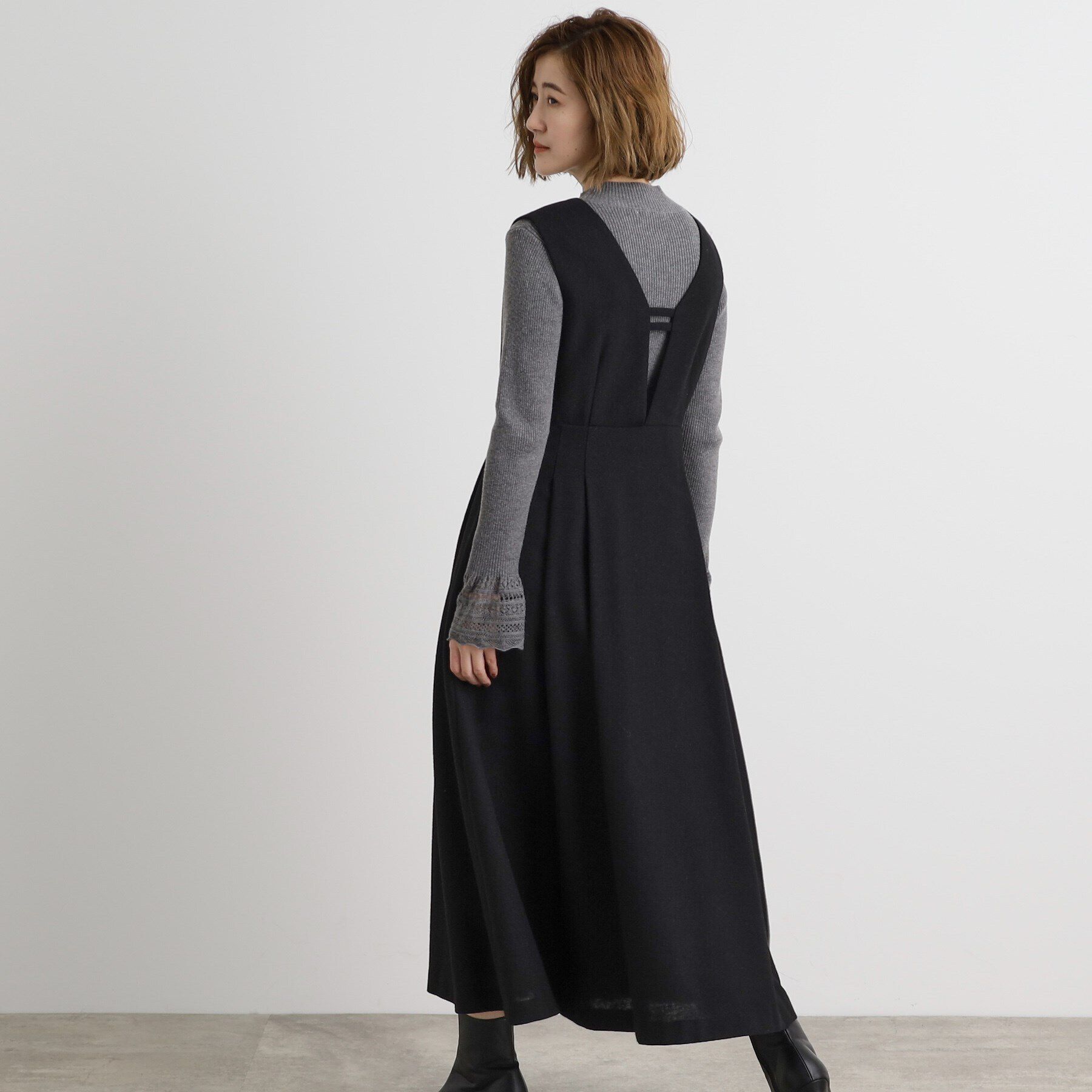 grove「【前後2WAY】ラメツイードフレアージャンドレ」|ワンピース|