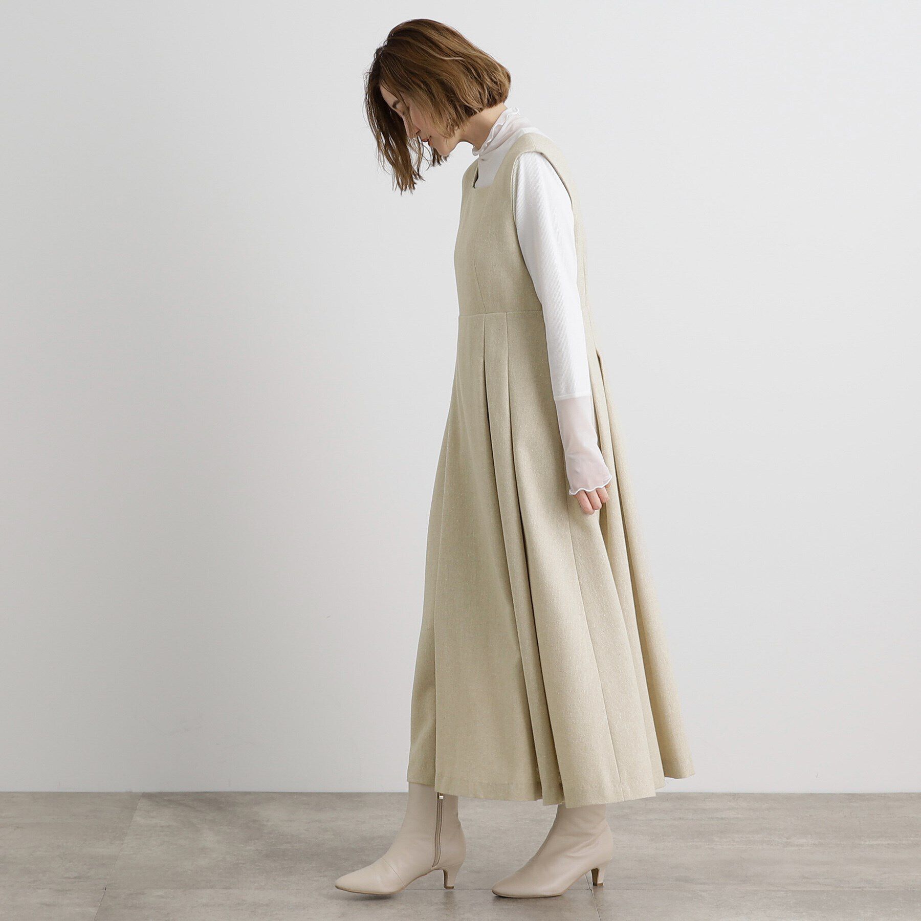 grove「【前後2WAY】ラメツイードフレアージャンドレ」|ワンピース|