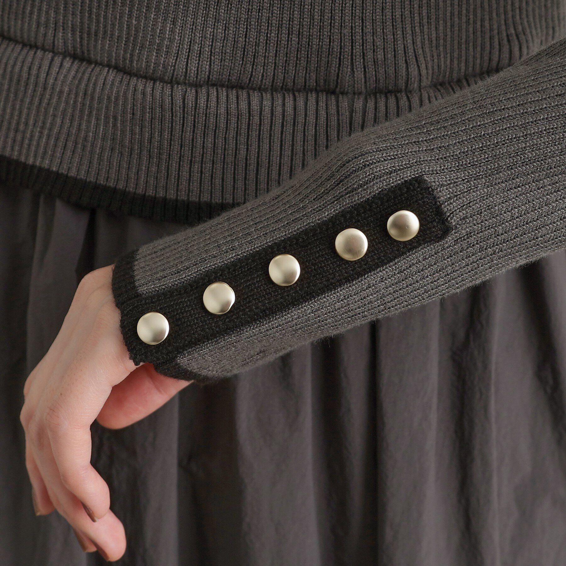 grove「配色リブニットドッキングワンピース」|ワンピース|