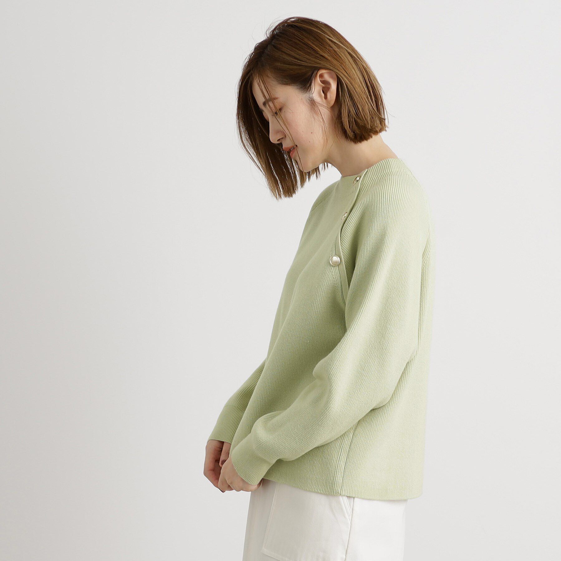 grove「肩釦ラグランスリーブプルオーバー」|ニット・セーター|