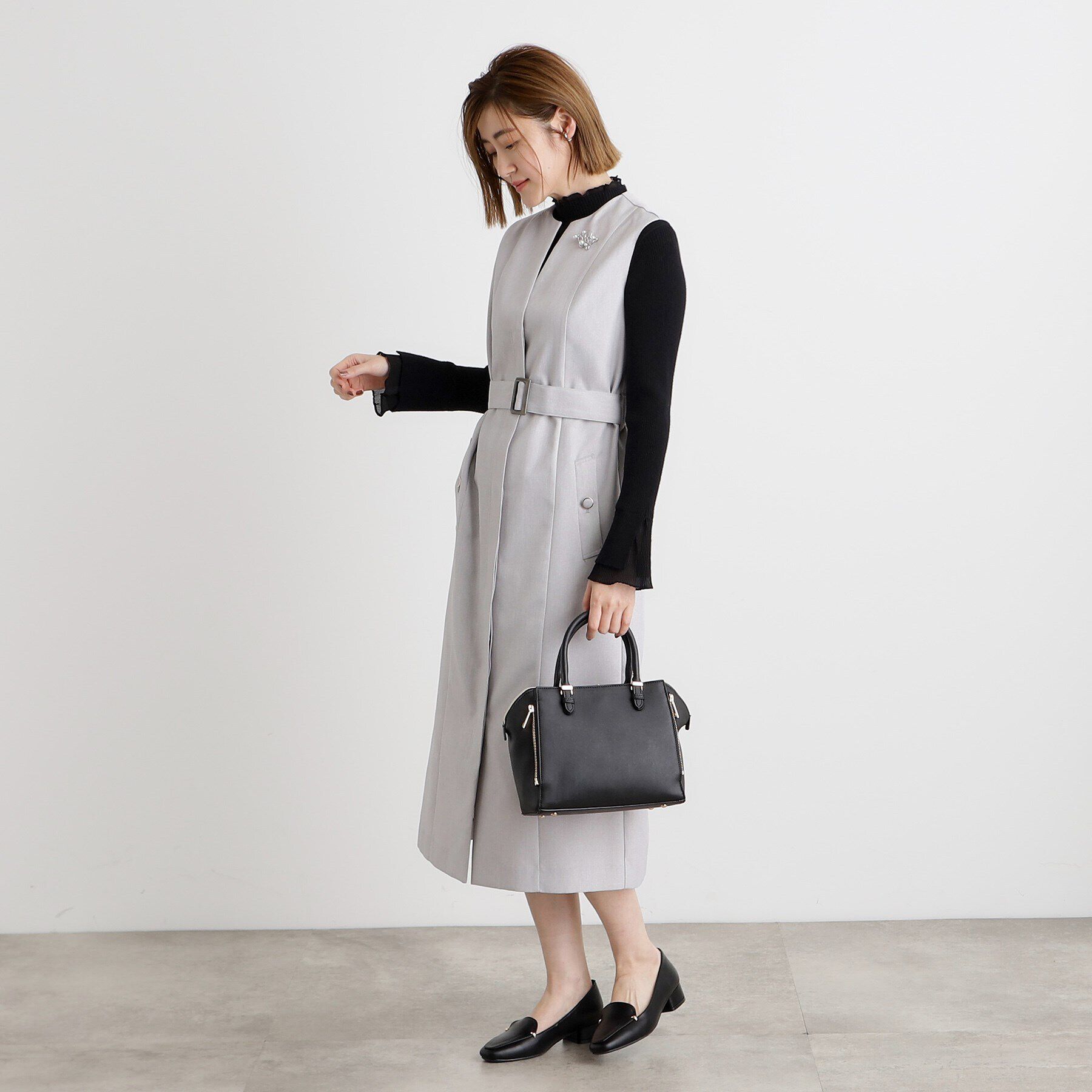 grove「【人間工学】タテZipメタルベルトサブ付き2WAYトート【入卒対応可】」|ショルダー・メッセンジャー|