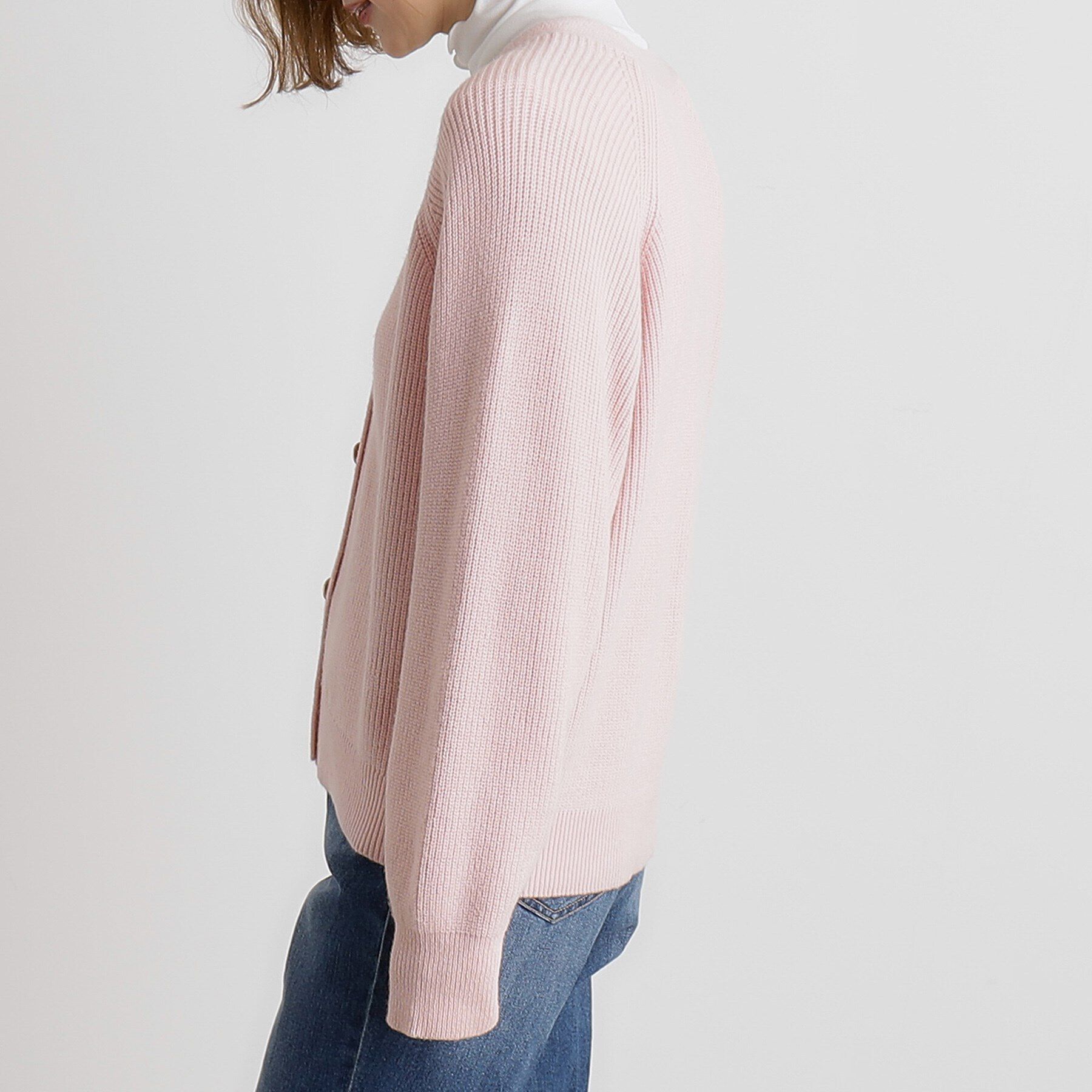 grove「金ボタン畦ラグランニットカーディガン」|カーディガン|