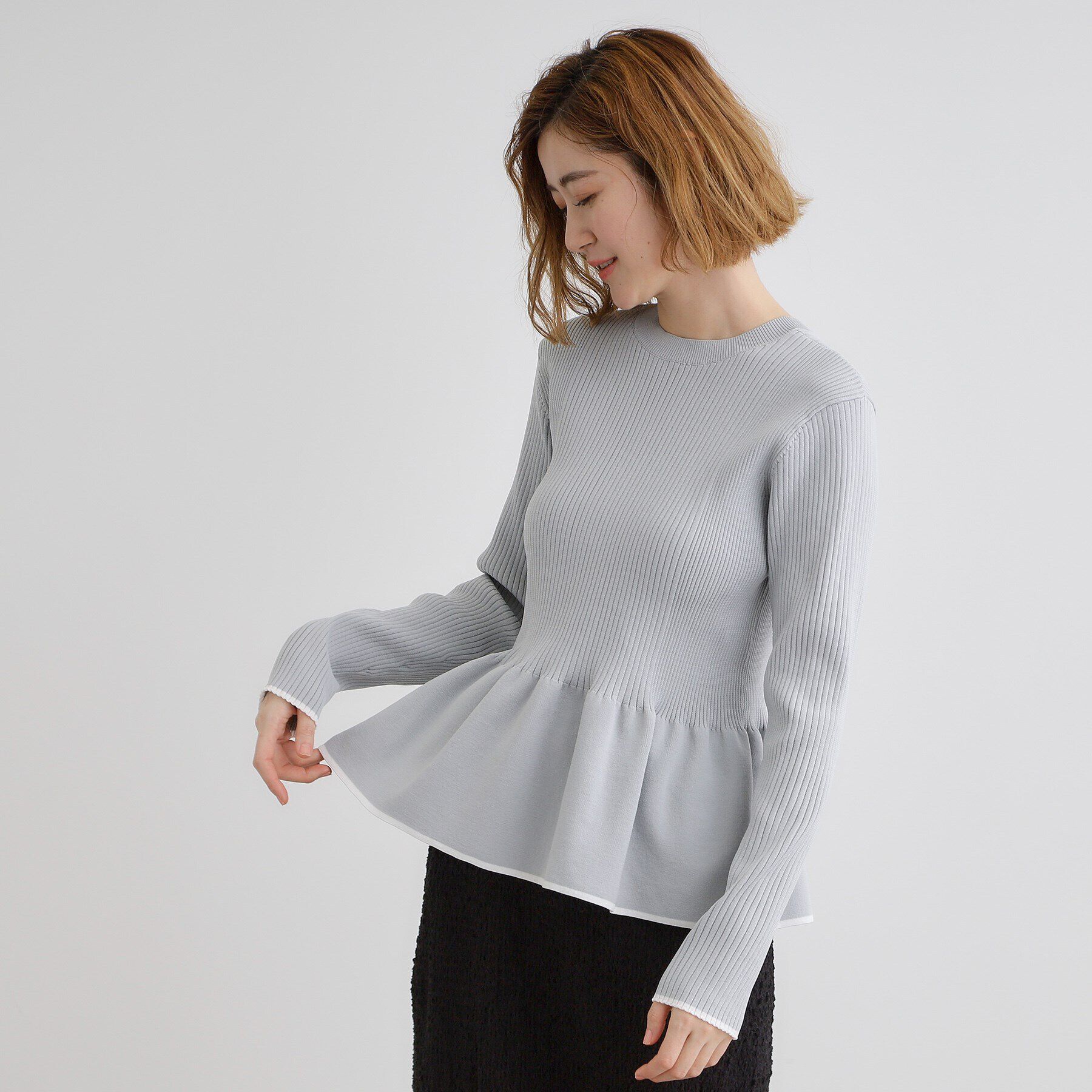 grove「前後2WAYペプラムカーディガン」|ニット・セーター|