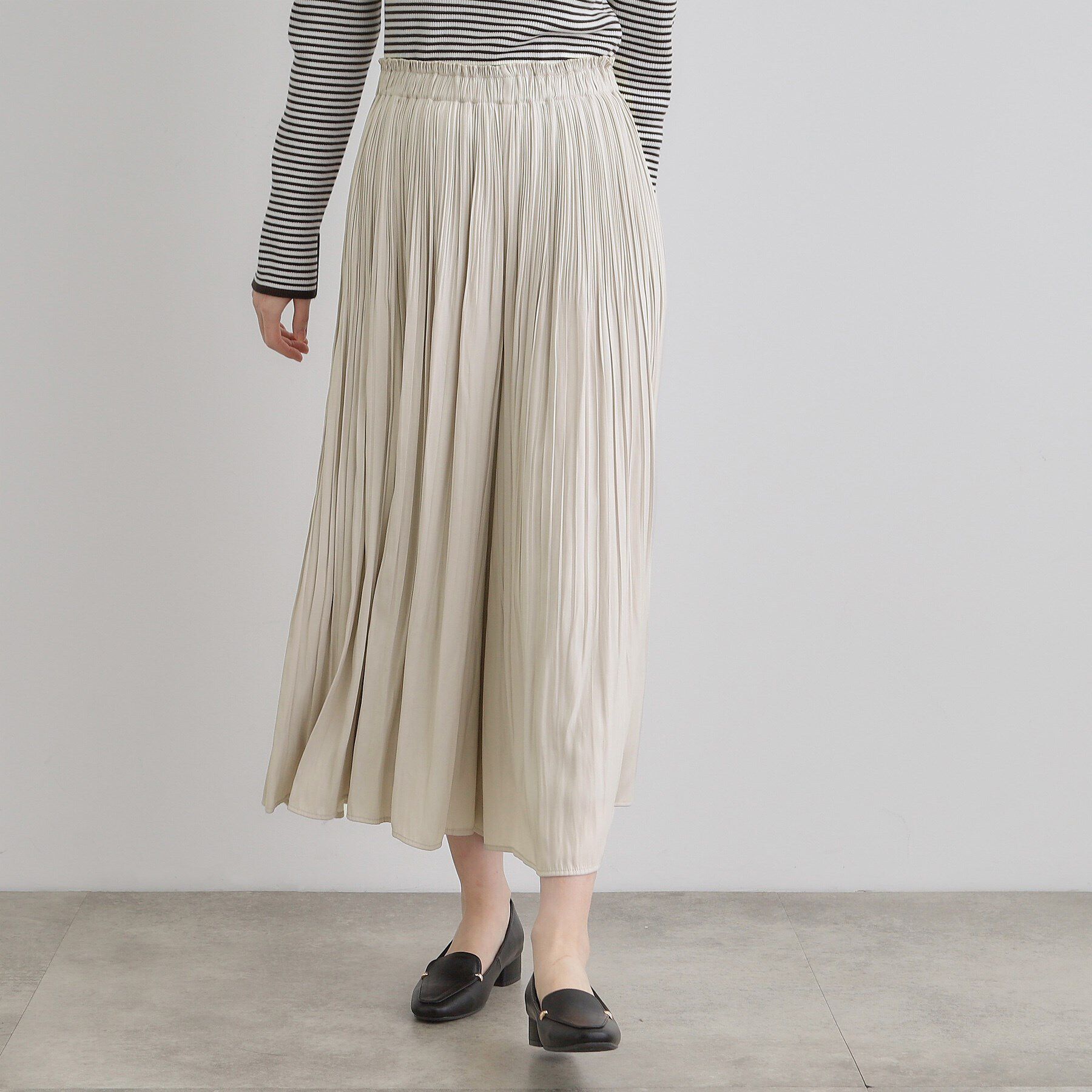 grove「スカートライクプリーツパンツ」|その他|グレージュ(050)