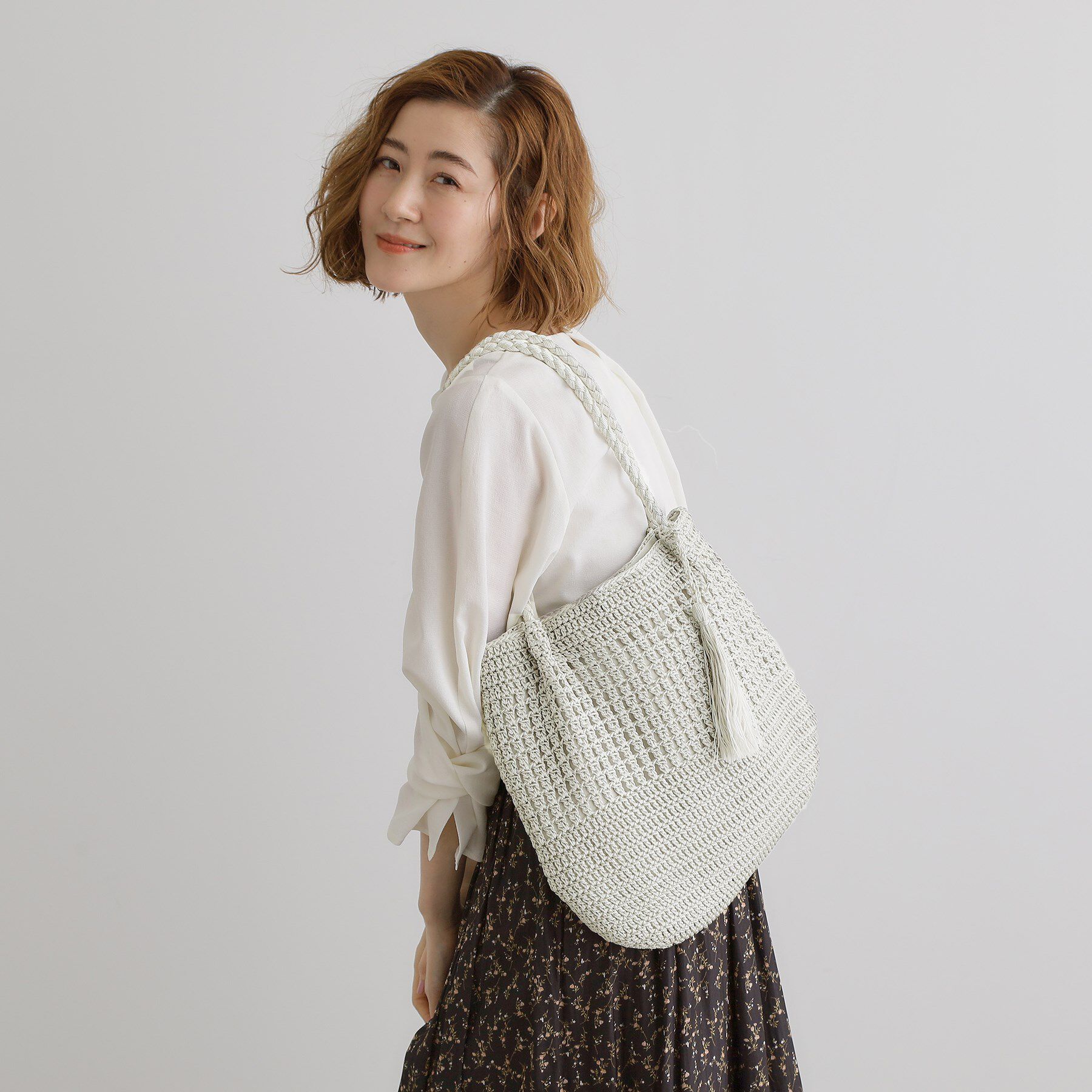 grove「タッセルレーヨントート」|トートバッグ|