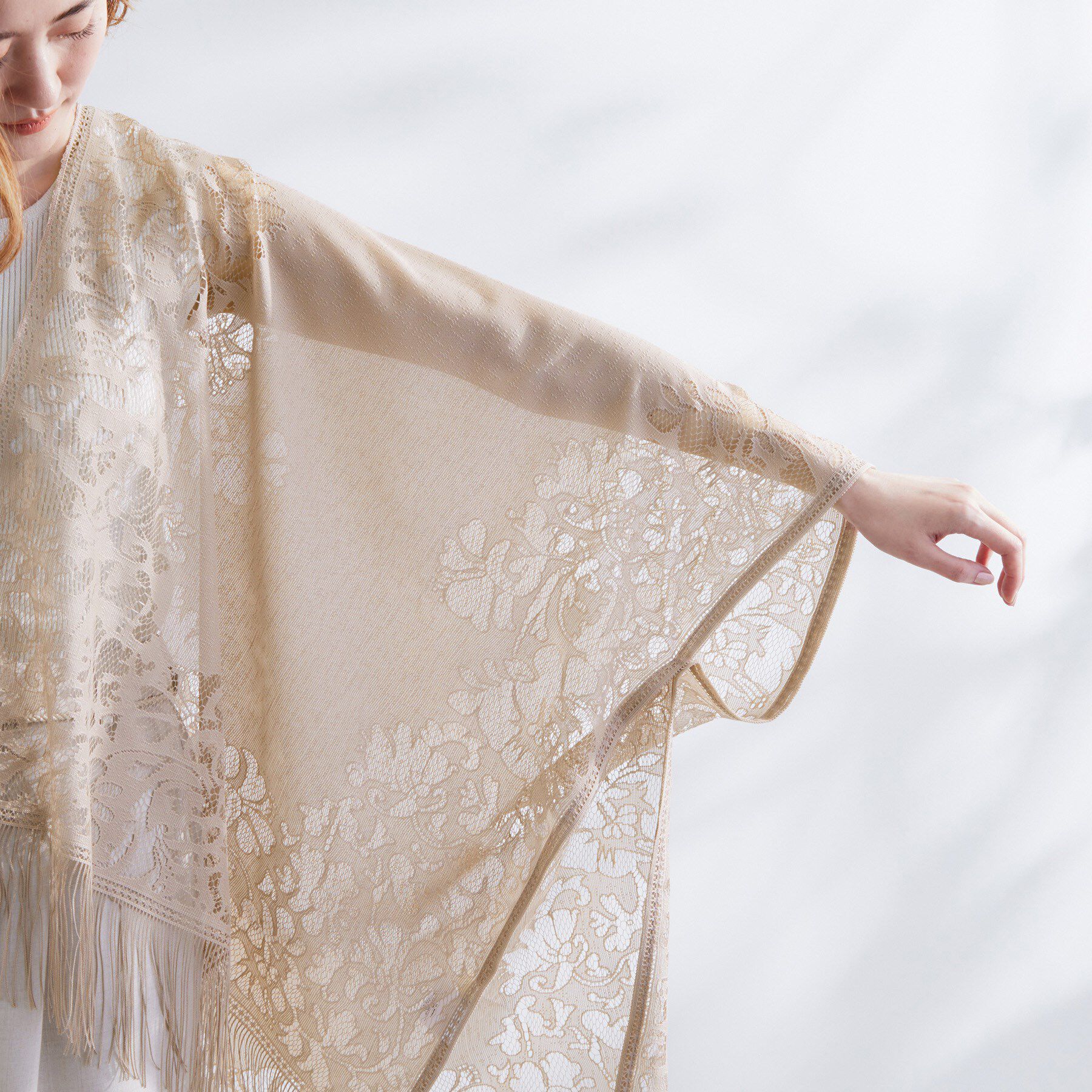 grove「レースタバードポンチョ」|ポンチョ・ケープ|