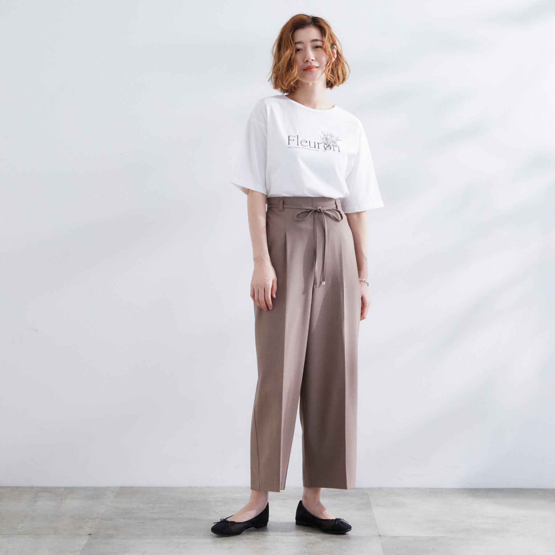 grove「【UVカット/二の腕カバー】ハーフスリーブロゴTシャツ」|Tシャツ・カットソー|