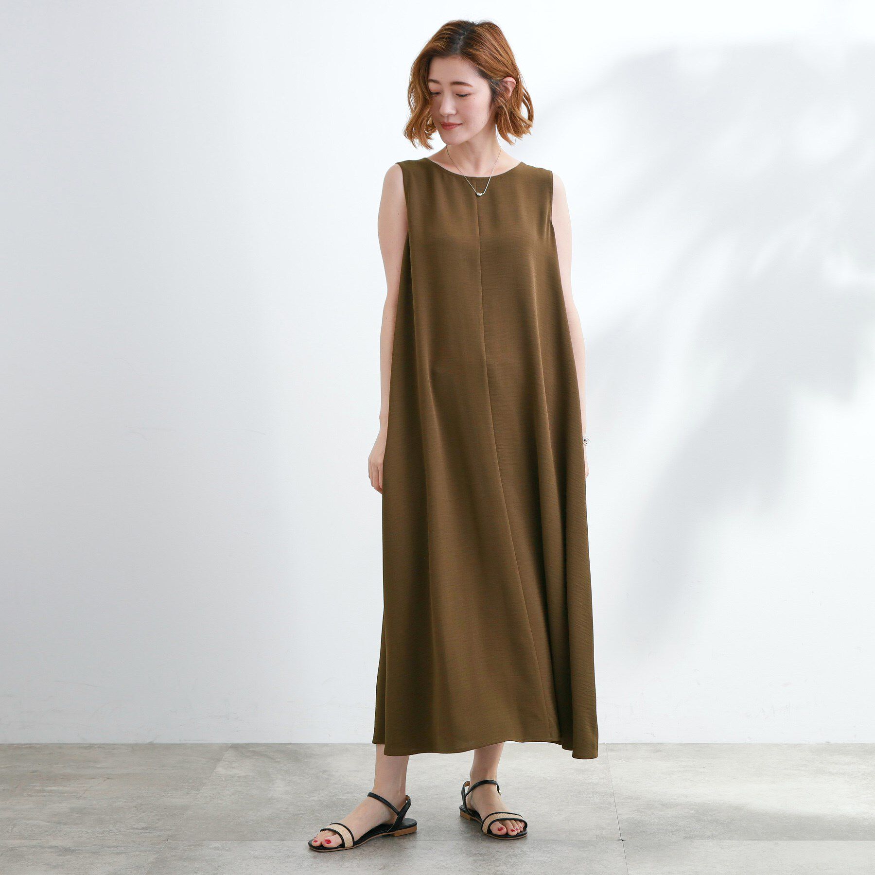 grove「着回し◎夏に嬉しいSET　メッシュブラウス&times;フレアワンピース」|ワンピース|