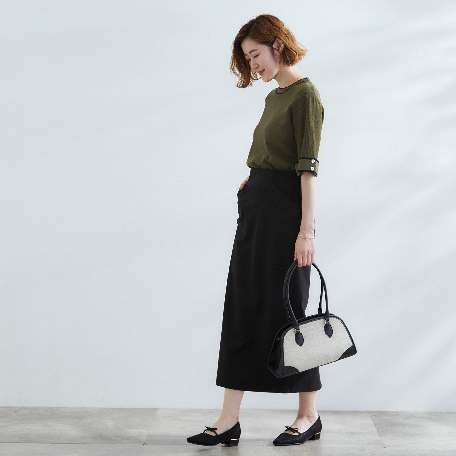 grove「【夏に嬉しい機能付き】やわらかドライタッチワイドスリーブプルオーバー」|ニット・セーター|