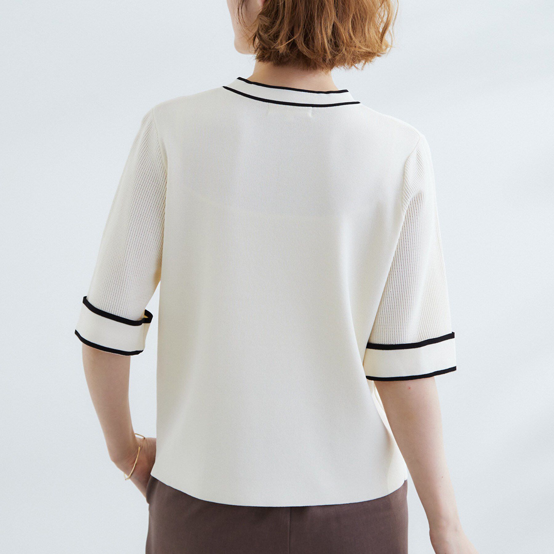 grove「【夏に嬉しい機能付き】やわらかドライタッチワイドスリーブプルオーバー」|ニット・セーター|