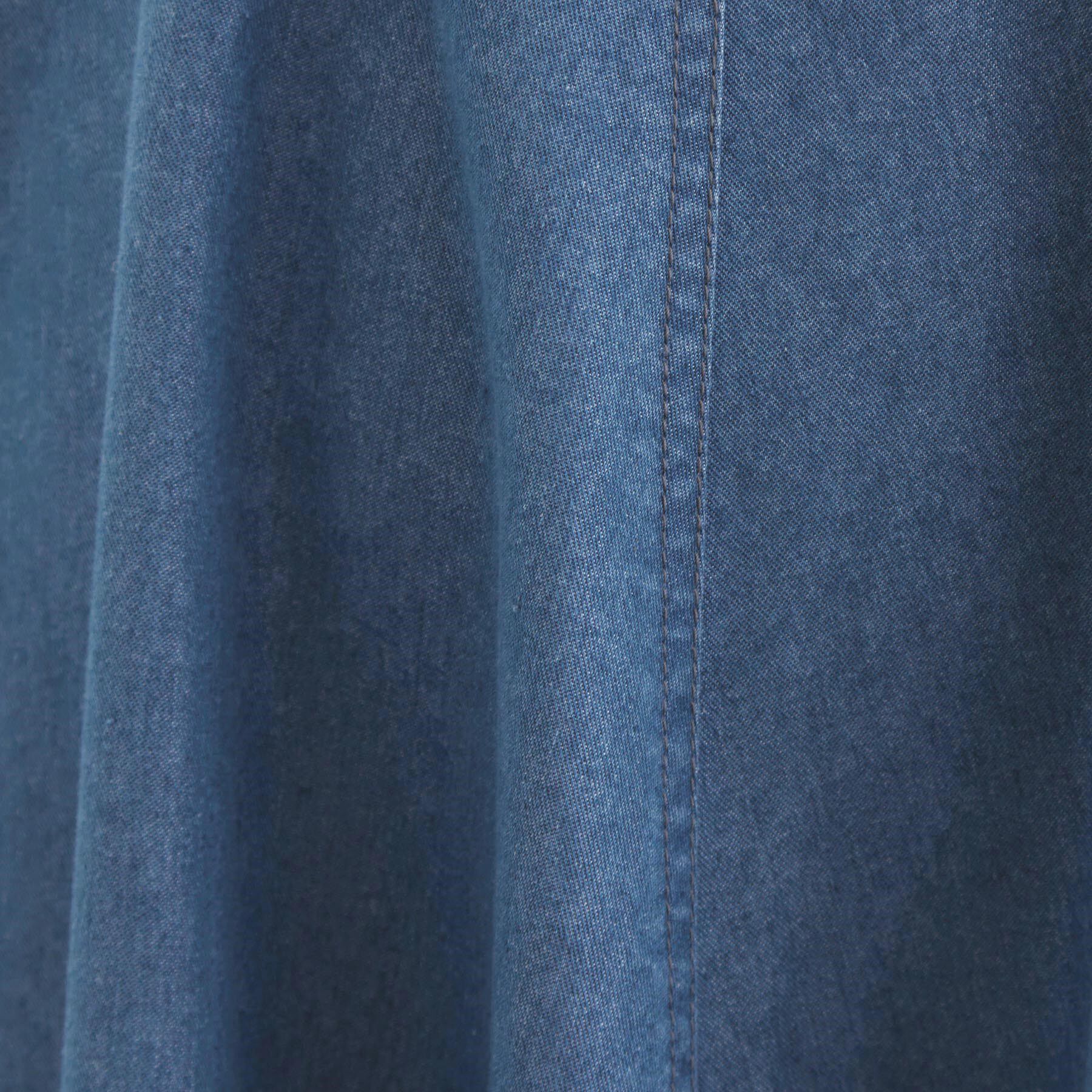 grove「すっきり見え 軽やかデニムノースリーブワンピース」|ワンピース|