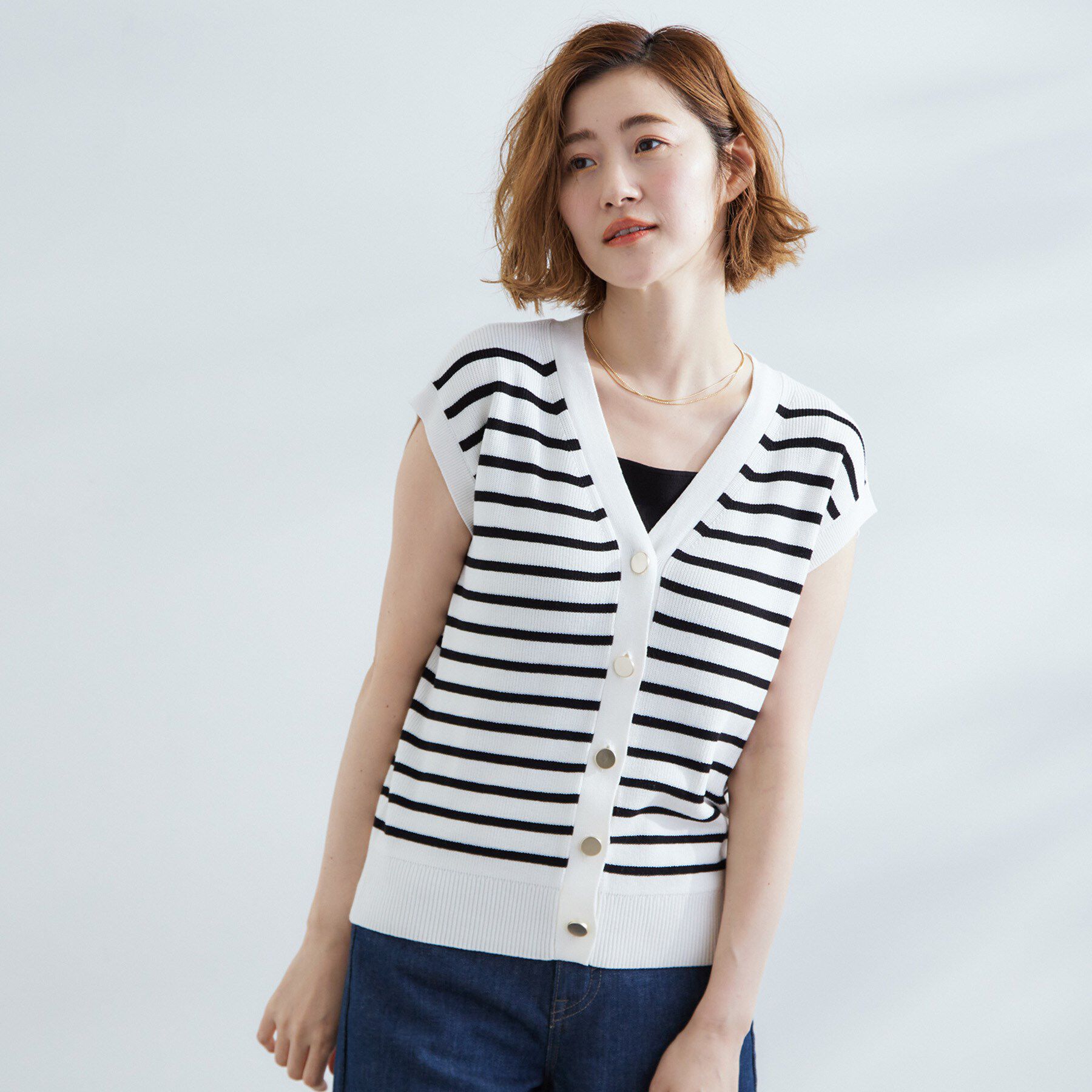 grove「【2点SET】可愛く着まわせる！便利なニットベスト＆スカートセット」|スーツ|