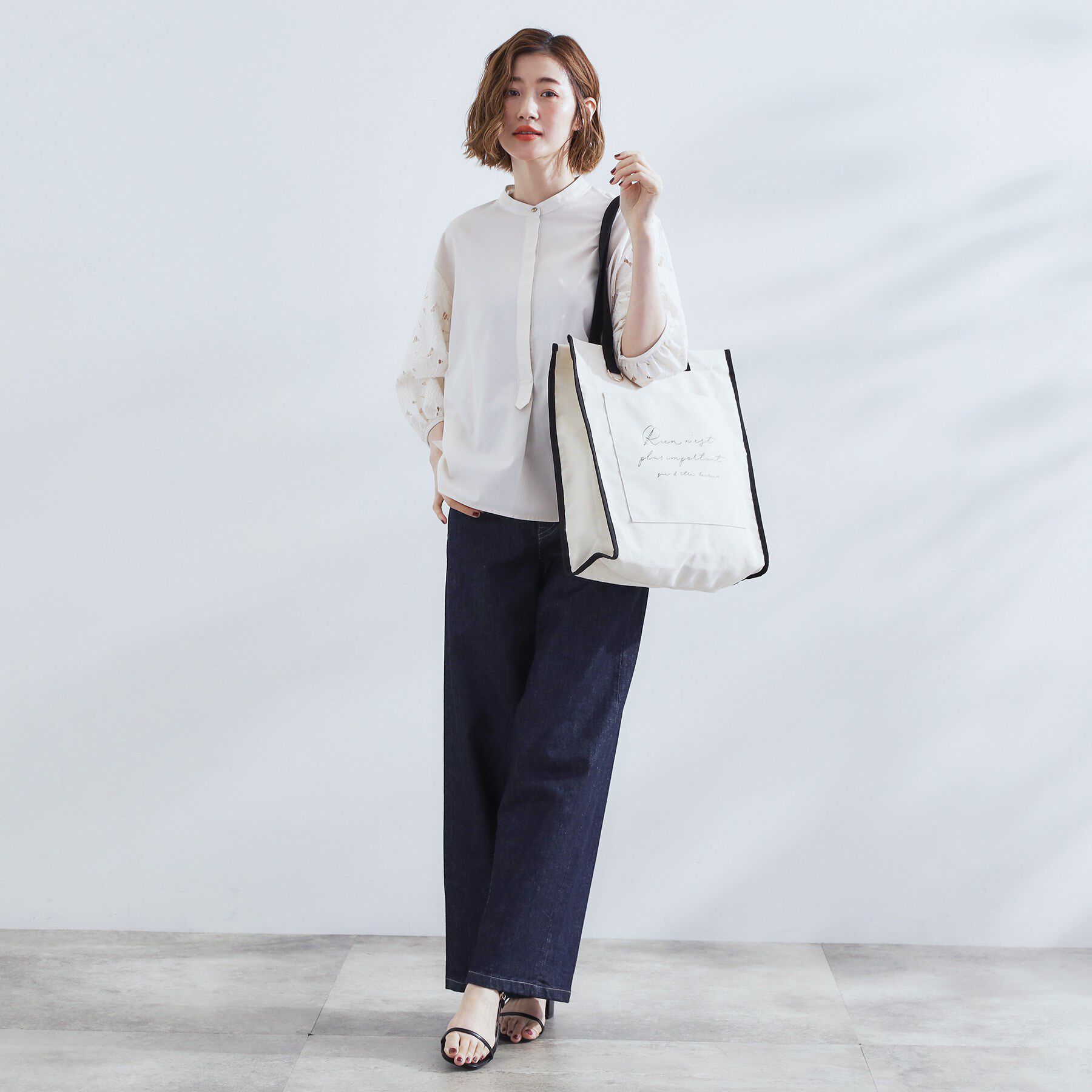 grove「【A4・多機能】パイピングロゴキャンバストート」|トートバッグ|