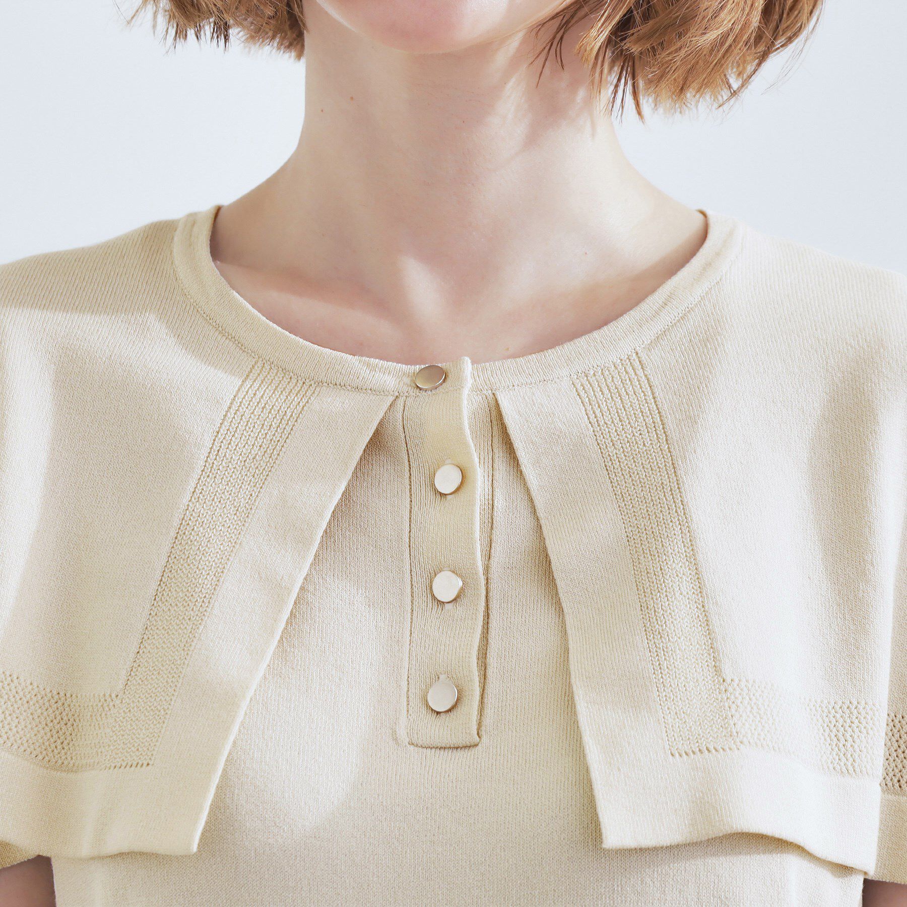 grove「【ひんやり/UVカット】大人の可愛さ　セーラーカラーニット」|ニット・セーター|