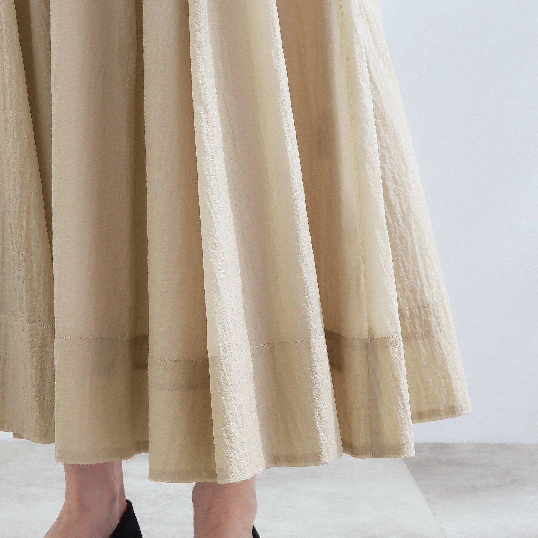 grove「透け感がムードある 大人のタックギャザースカート」|スカート|