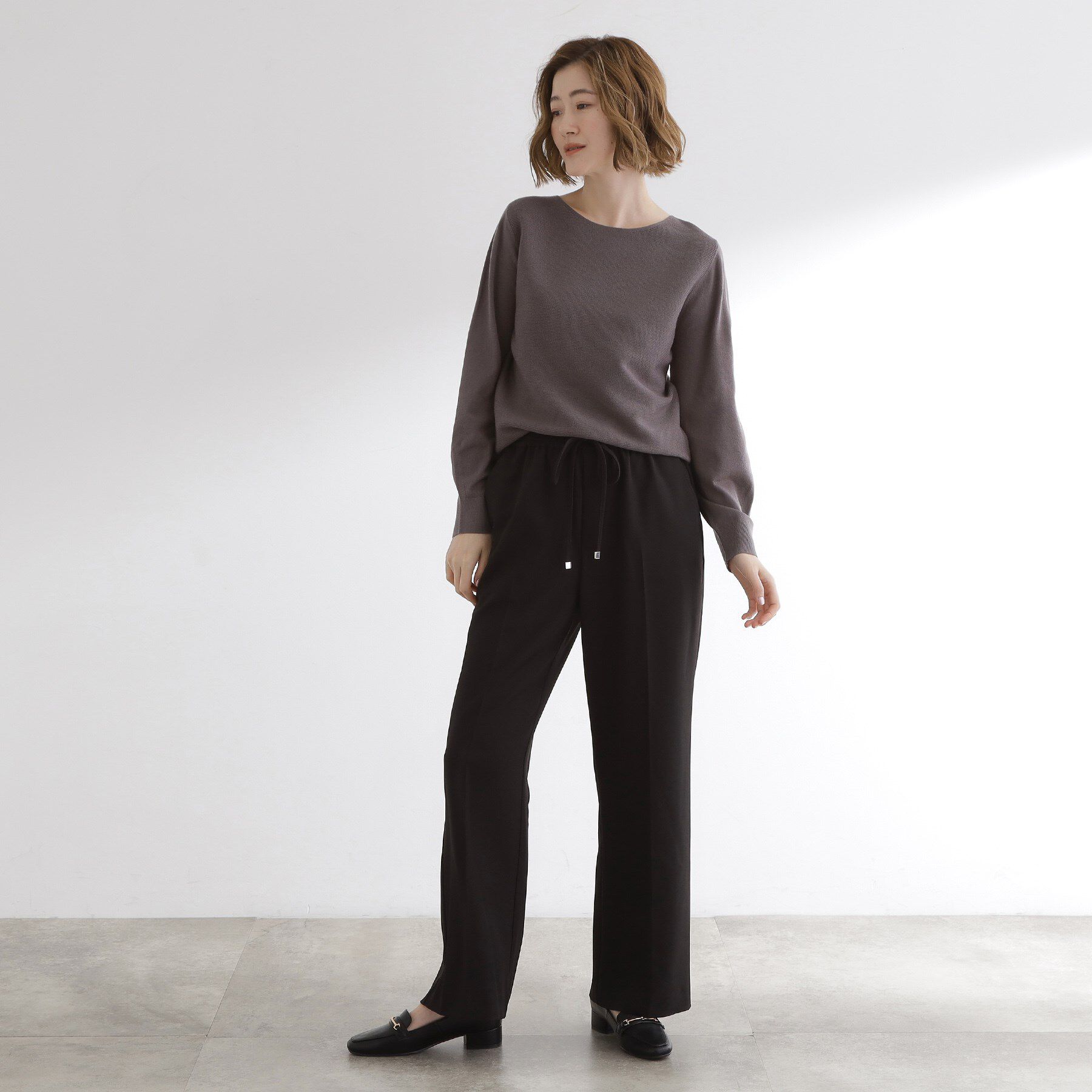 grove「すっきりもリラックスも叶える　ウエストイージー美脚フレアパンツ」|その他|