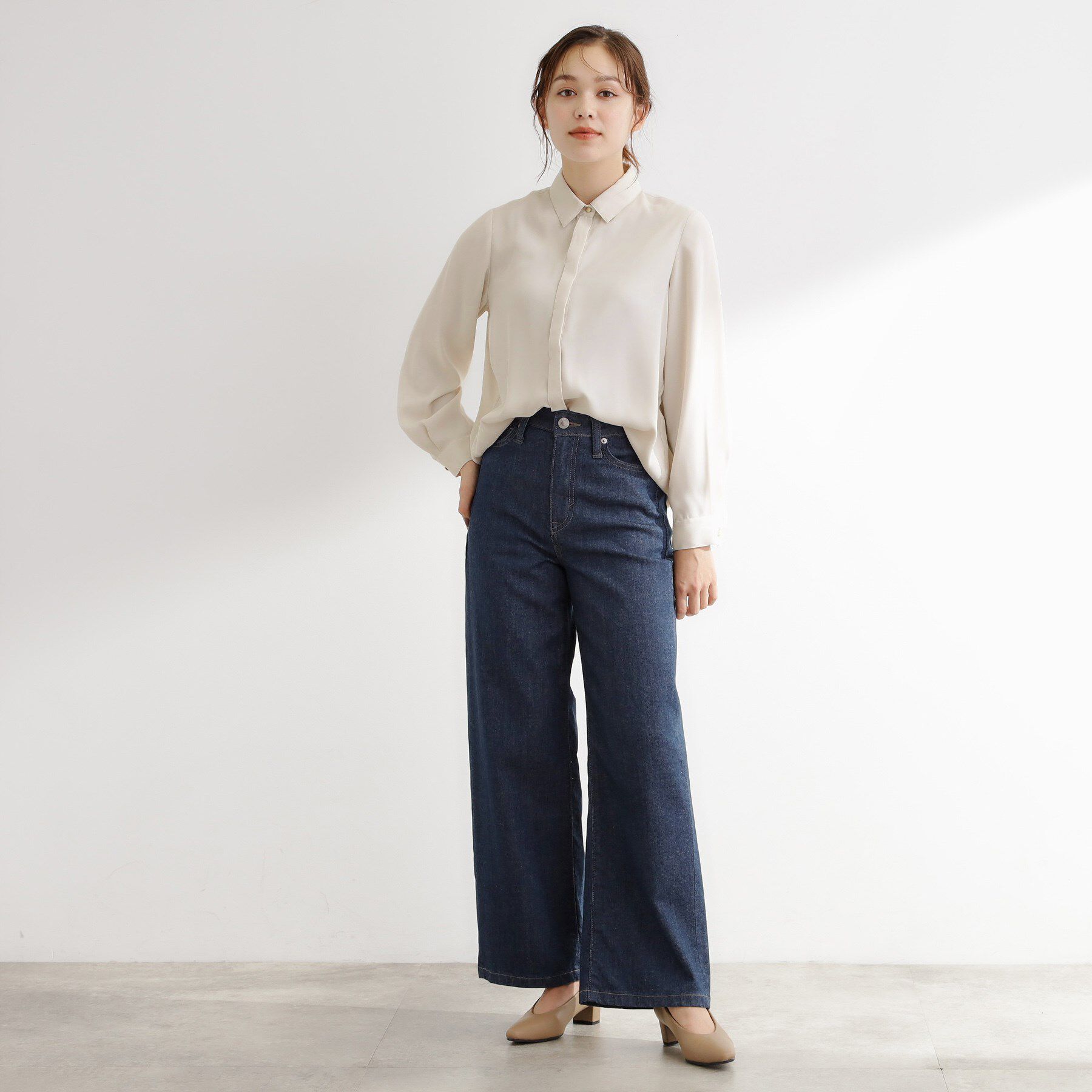 grove「リーフ刺繍スパンコールベスト＆ブラウスセット」|シャツ・ブラウス|