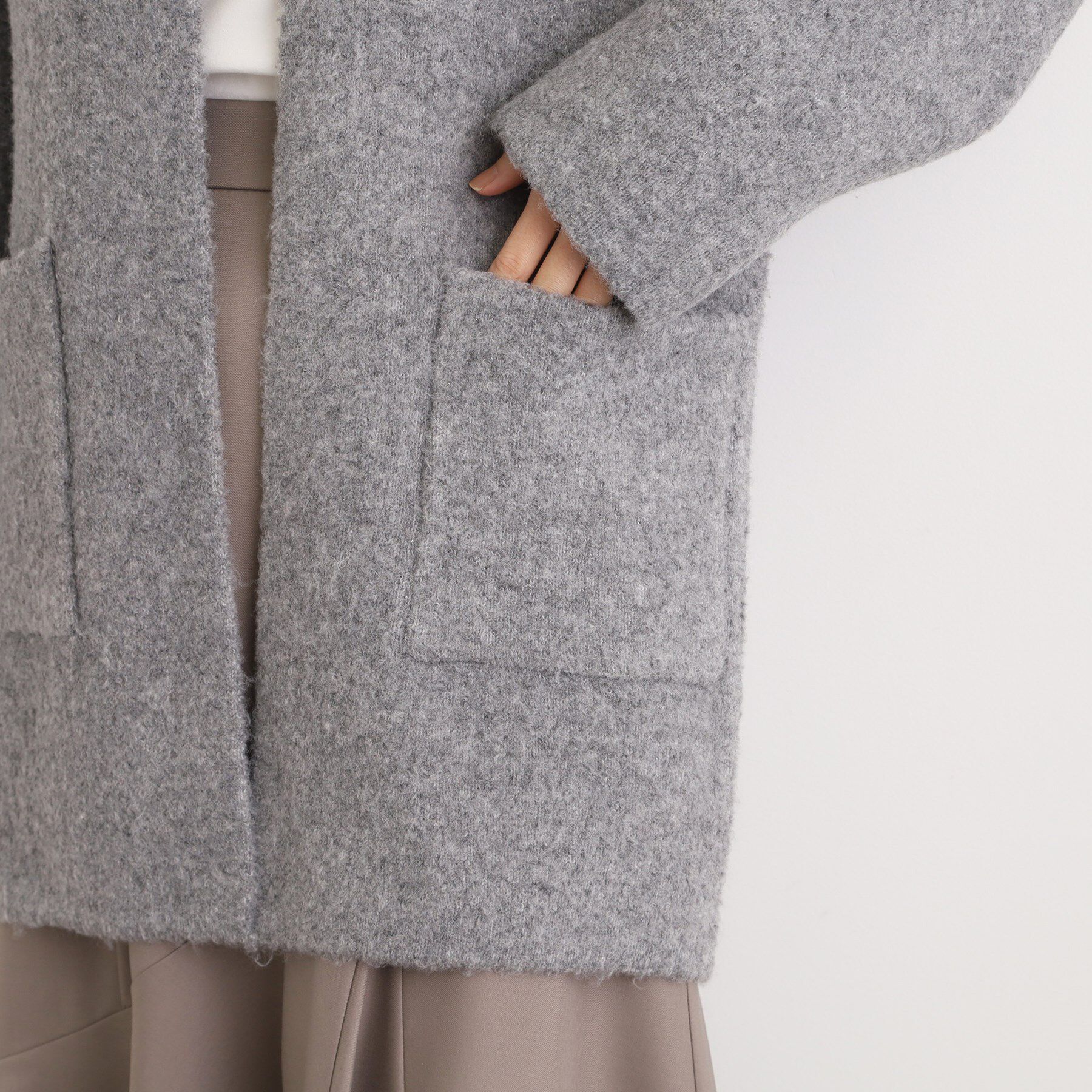 grove「軽やかに着流す　ブークレニットコーディガン」|カーディガン|