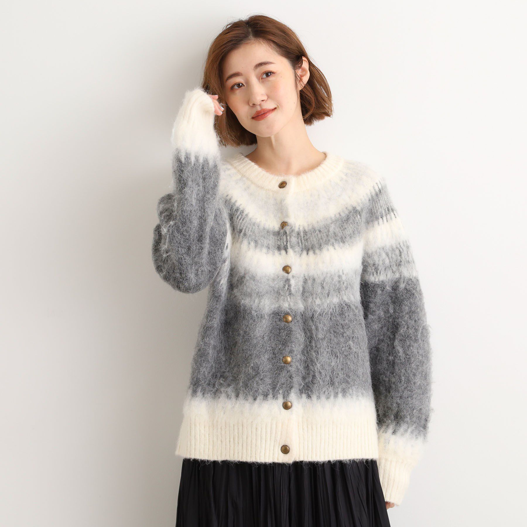 grove「求心柄ジャカードニットカーディガン」|カーディガン|