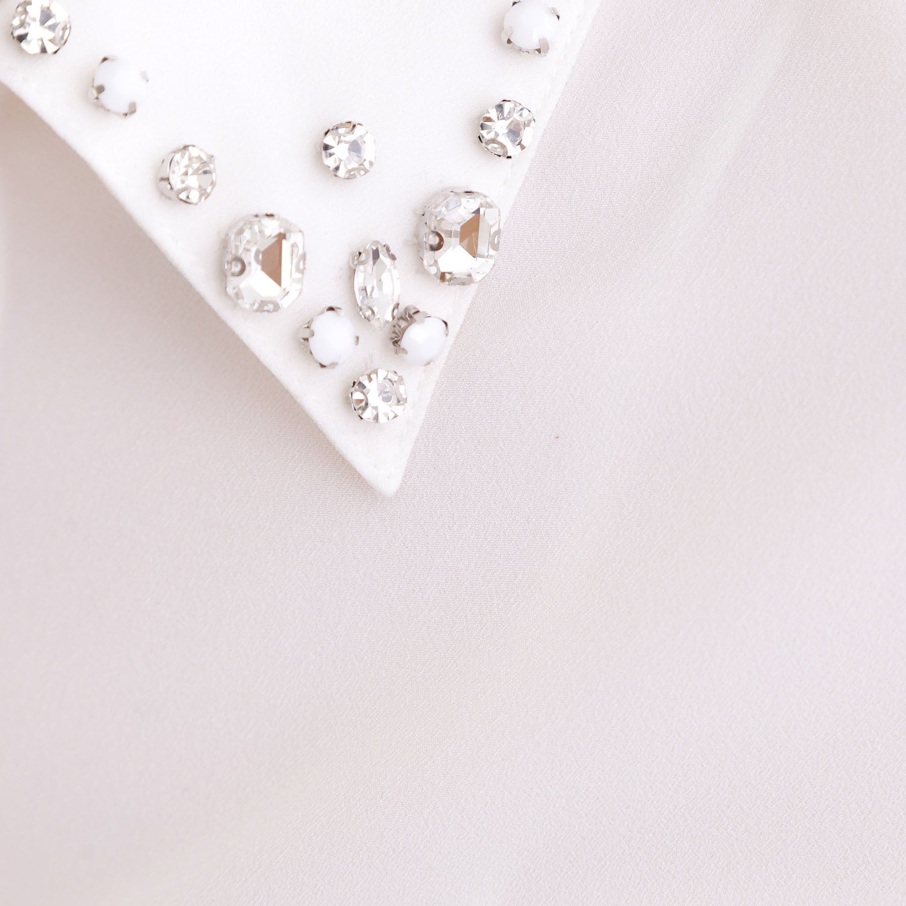 grove「ビジューカラー とろみシャツ」|シャツ・ブラウス|