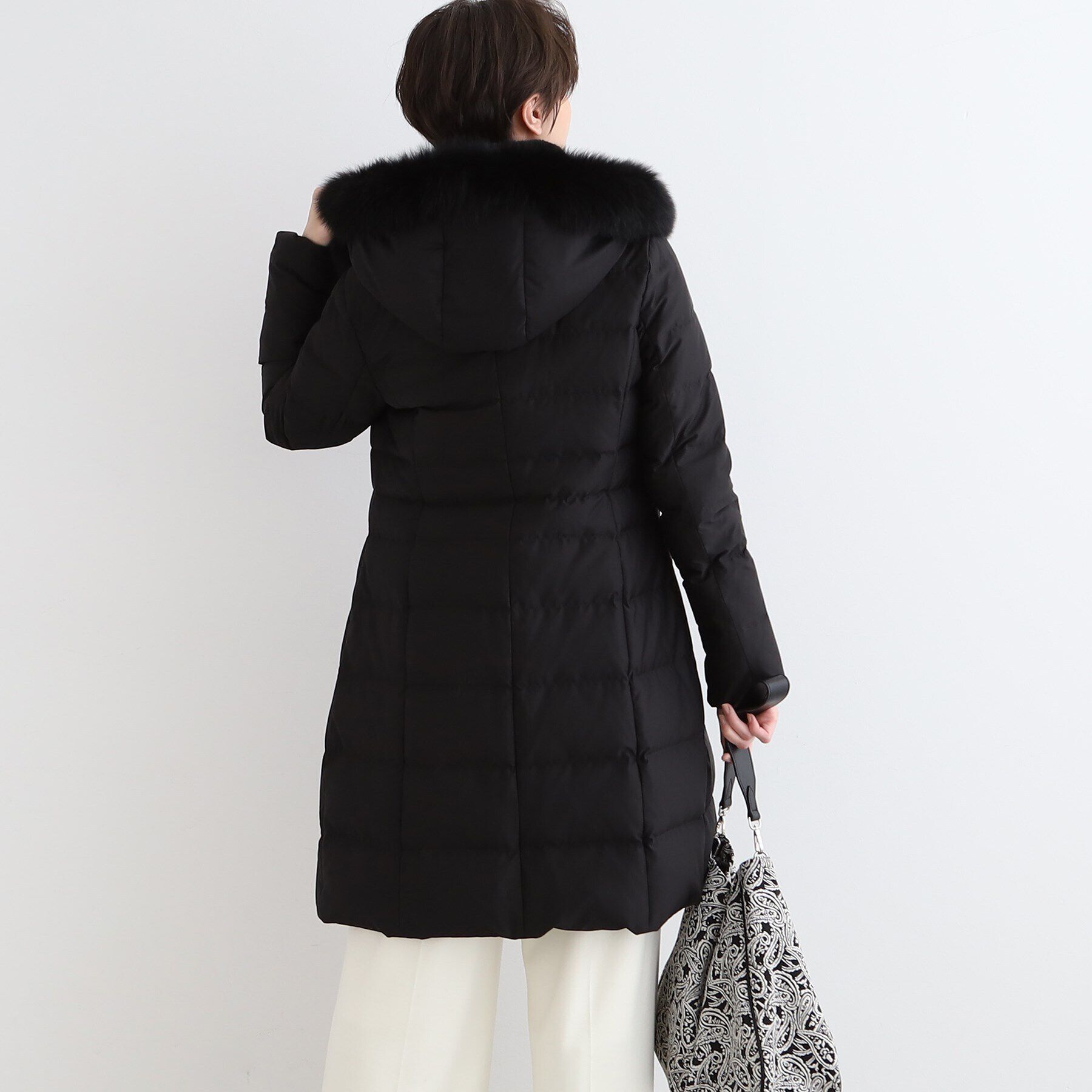 INDIVI「【リニューアル！／マルチWAY／フォックスファー／ロング丈】リサイクルダウンコート」|ダウン|