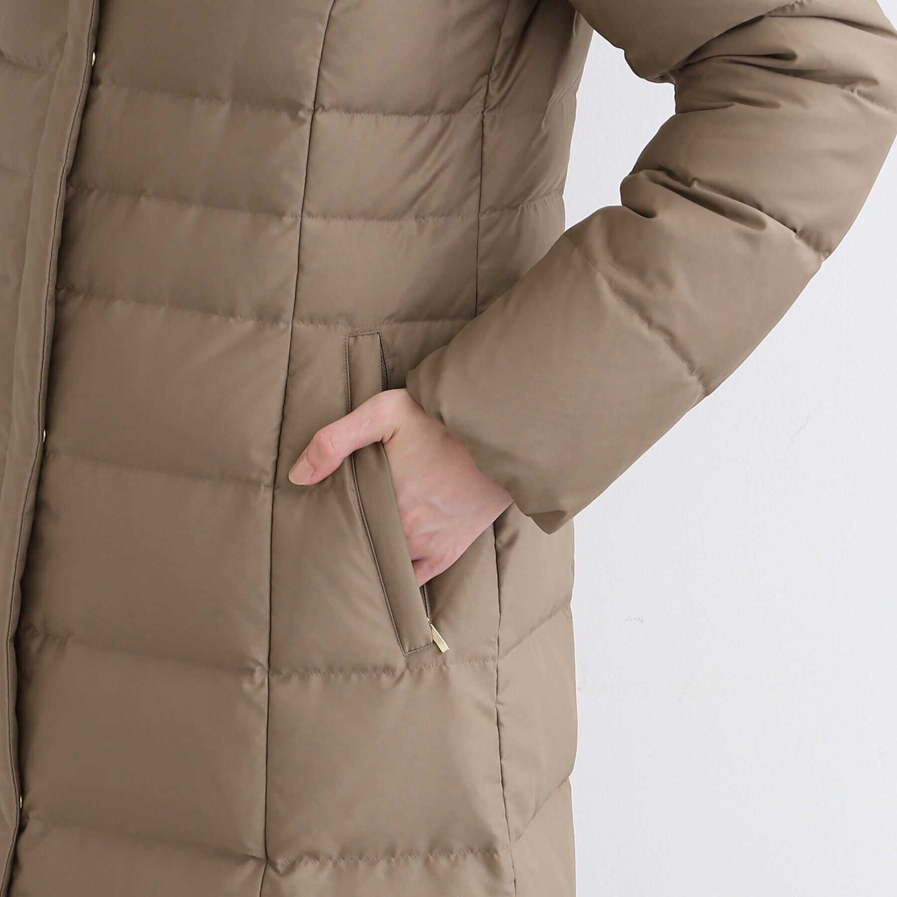 INDIVI「【リニューアル！／マルチWAY／フォックスファー／ロング丈】リサイクルダウンコート」|ダウン|