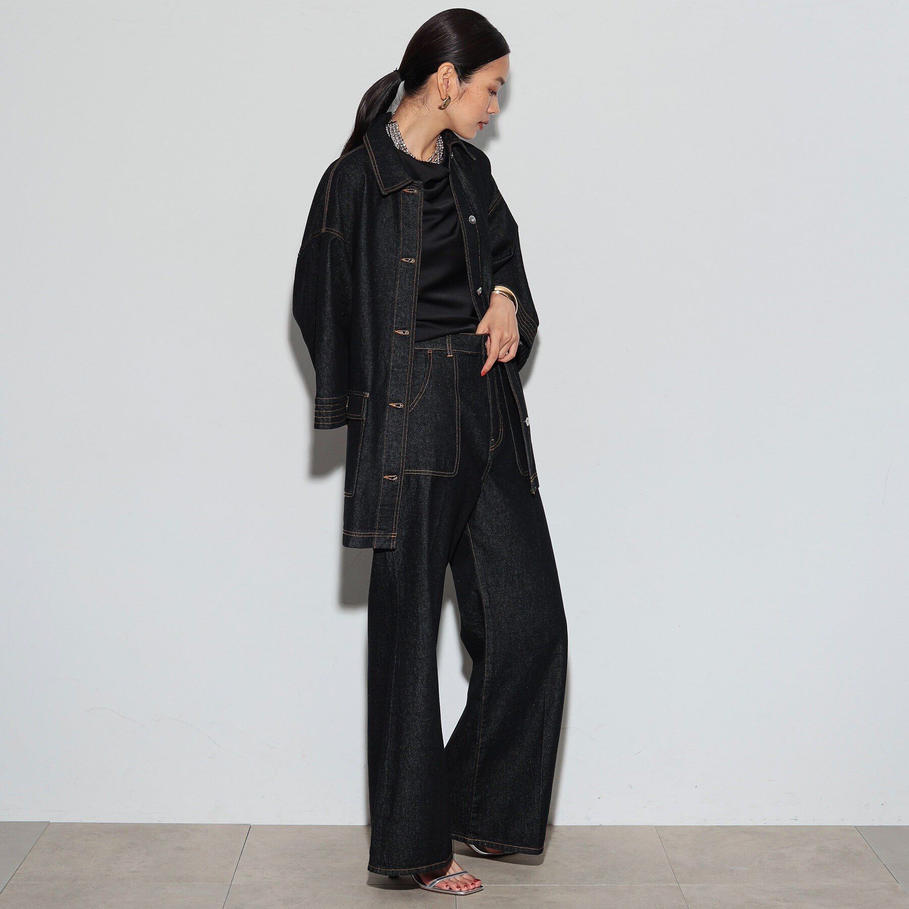 GALLEST「フレアデニムパンツ」|デニム|