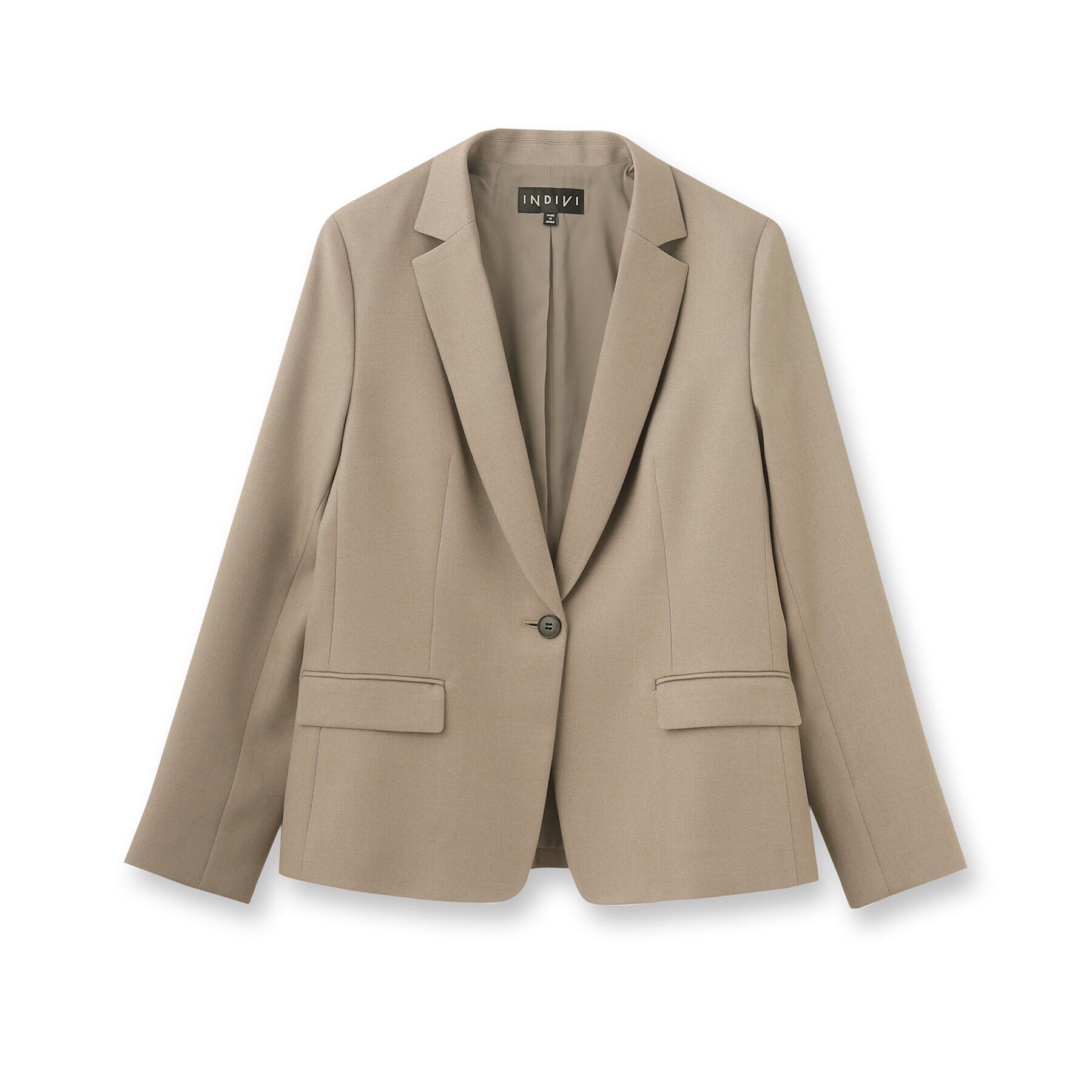 INDIVI「【洗える／UVケア／定番スーツ】ウール調テーラードカラージャケット」|スーツ|