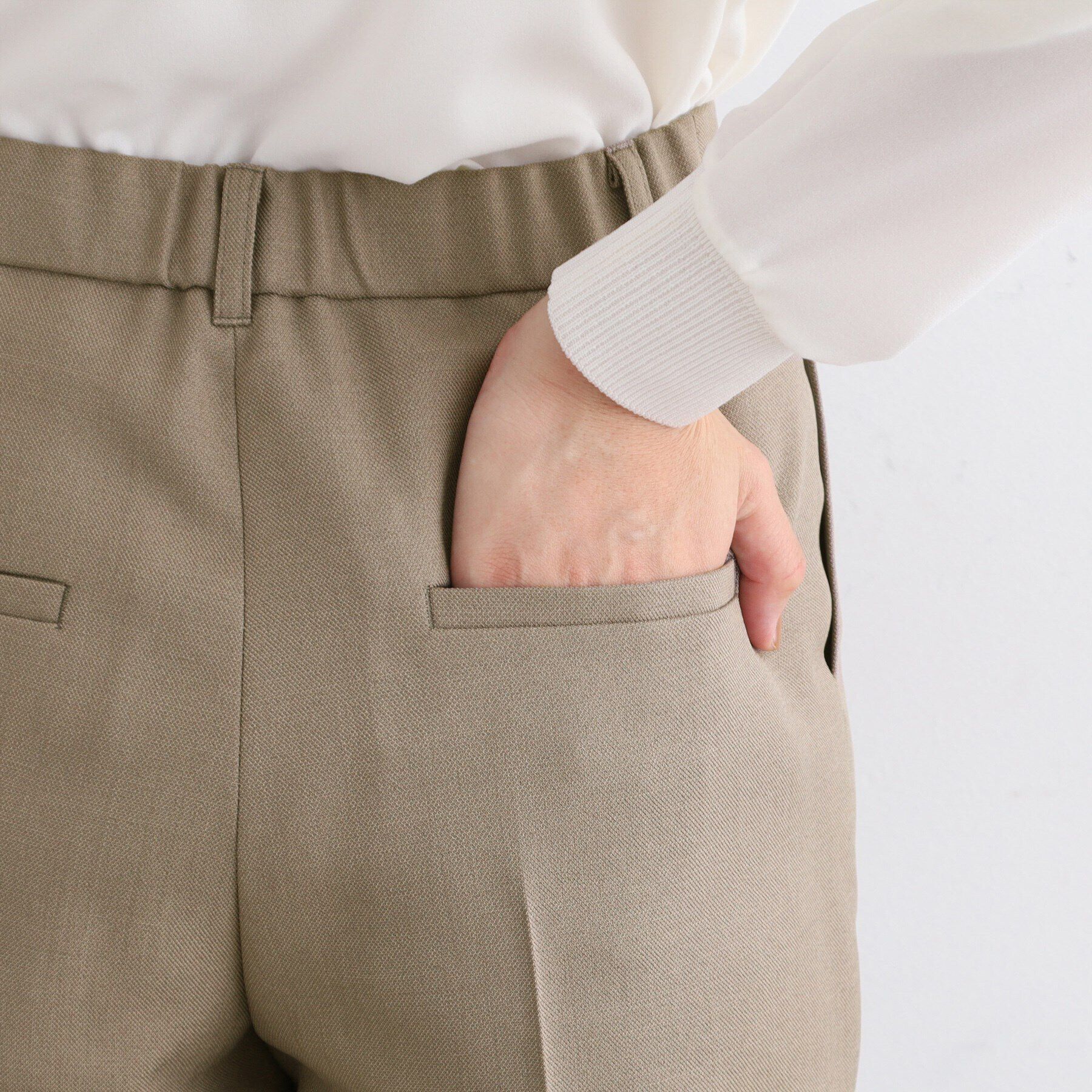 INDIVI「【洗える／UVケア／定番スーツ】ウール調テーパードパンツ」|スーツ|