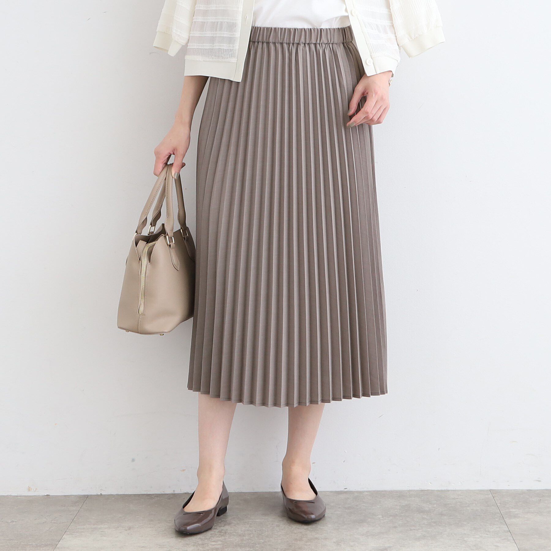 INDIVI「【洗える／リバーシブル】シフォンプリーツ スカート」|スカート|