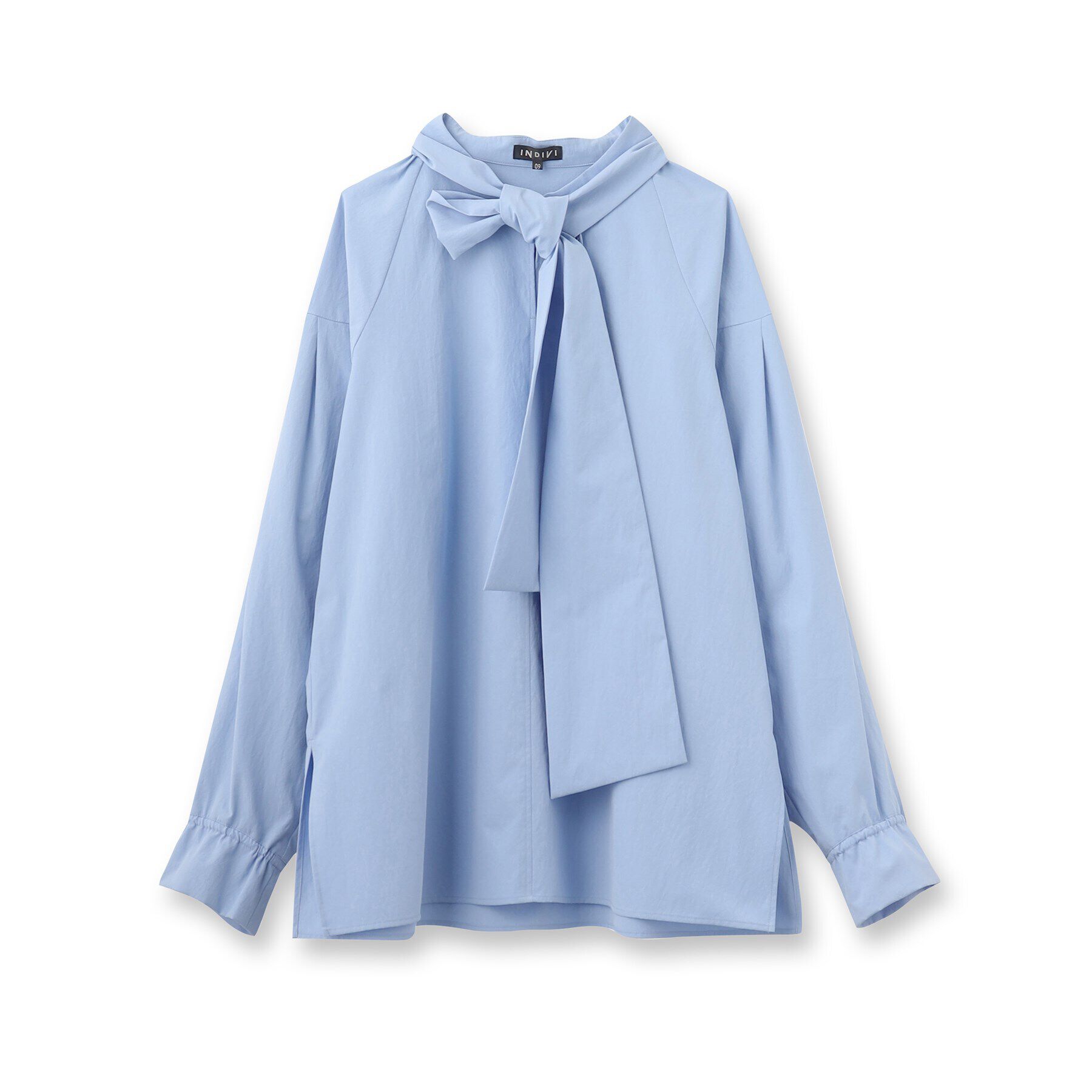 INDIVI「【洗える／2WAY】ボリュームスリーブ ボウタイブラウス」|シャツ・ブラウス|