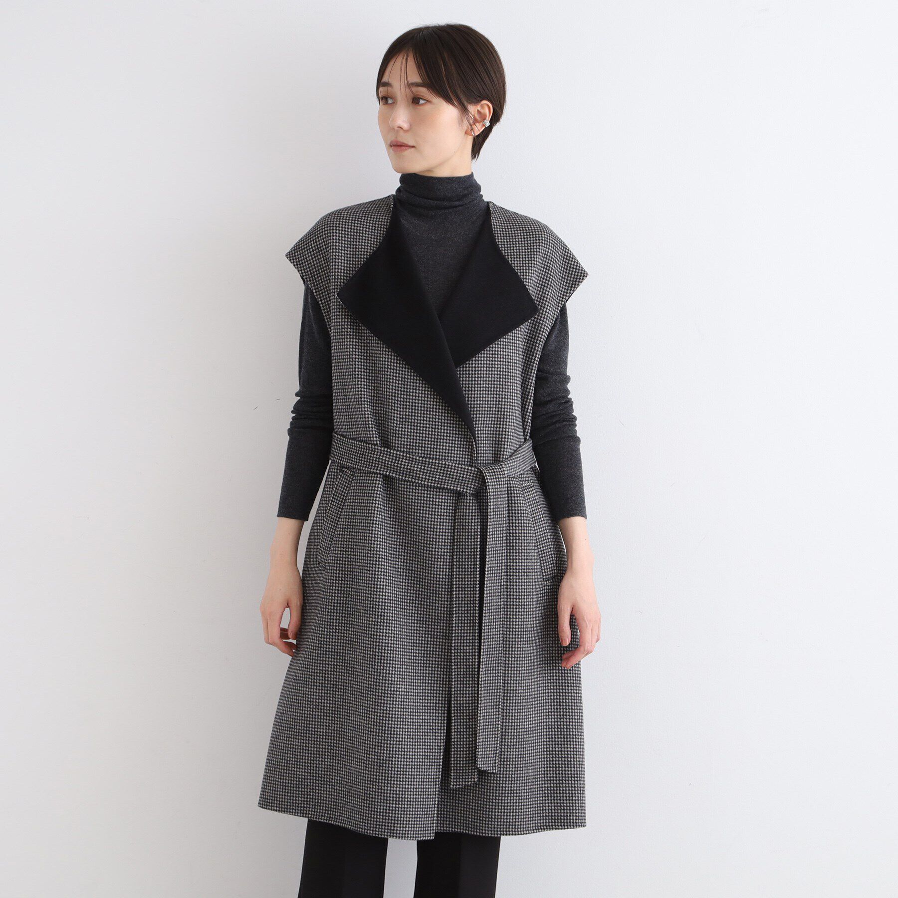 INDIVI「【ウール混／トレンド】リバージレコート」|ベスト・ジレ|