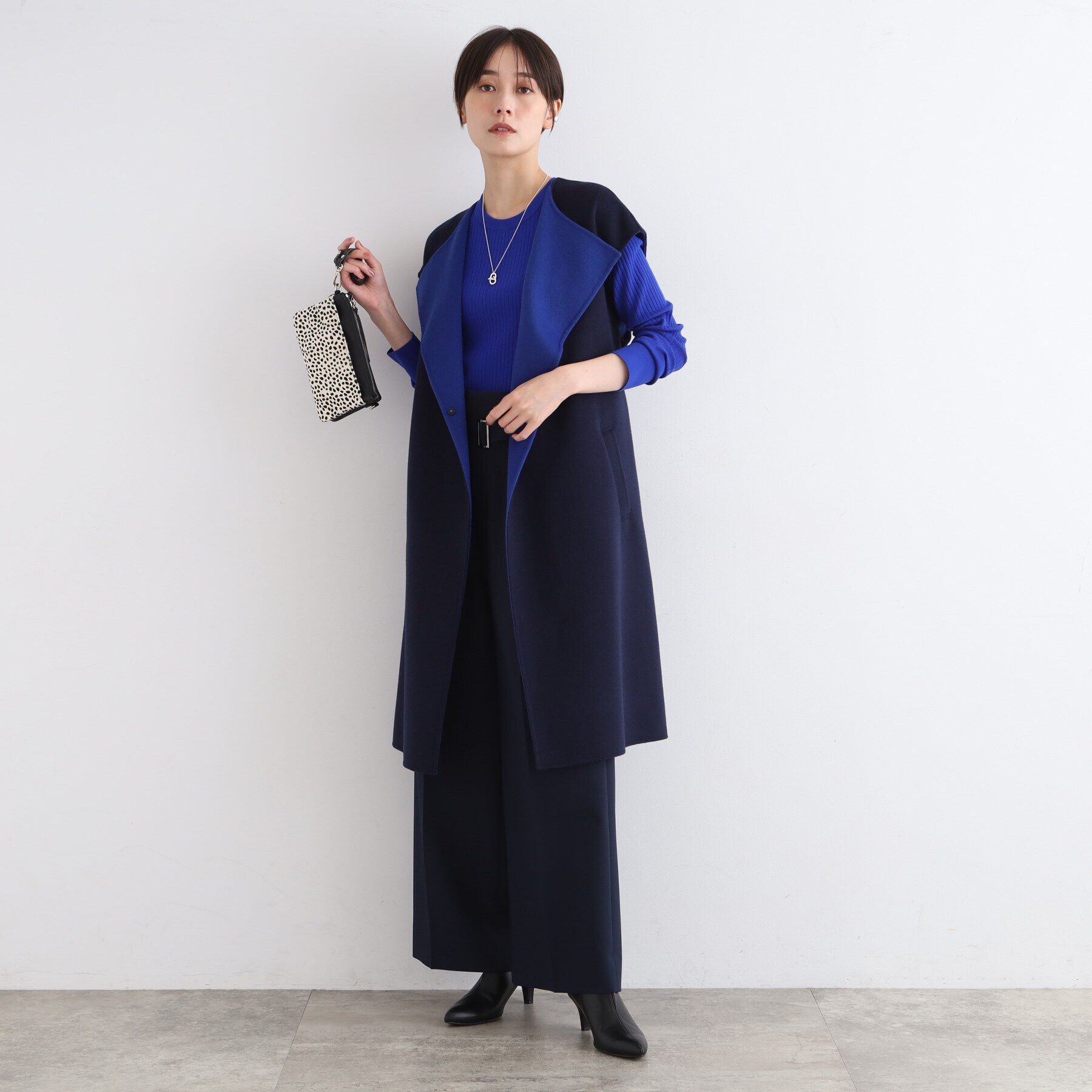 INDIVI「【ウール混／トレンド】リバージレコート」|ベスト・ジレ|