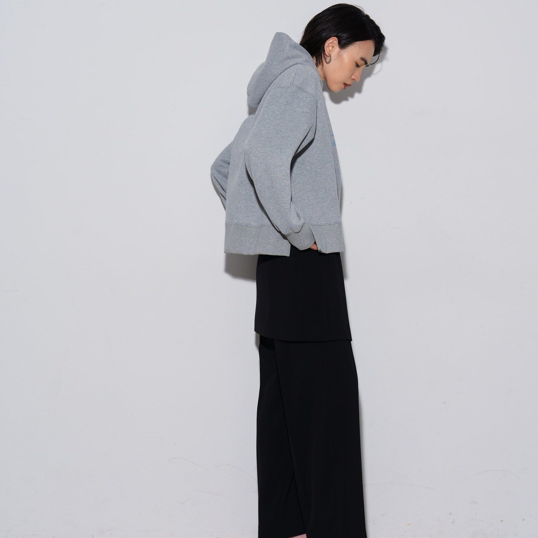 GALLEST「ロゴ裏毛フーディートップス」|パーカー|