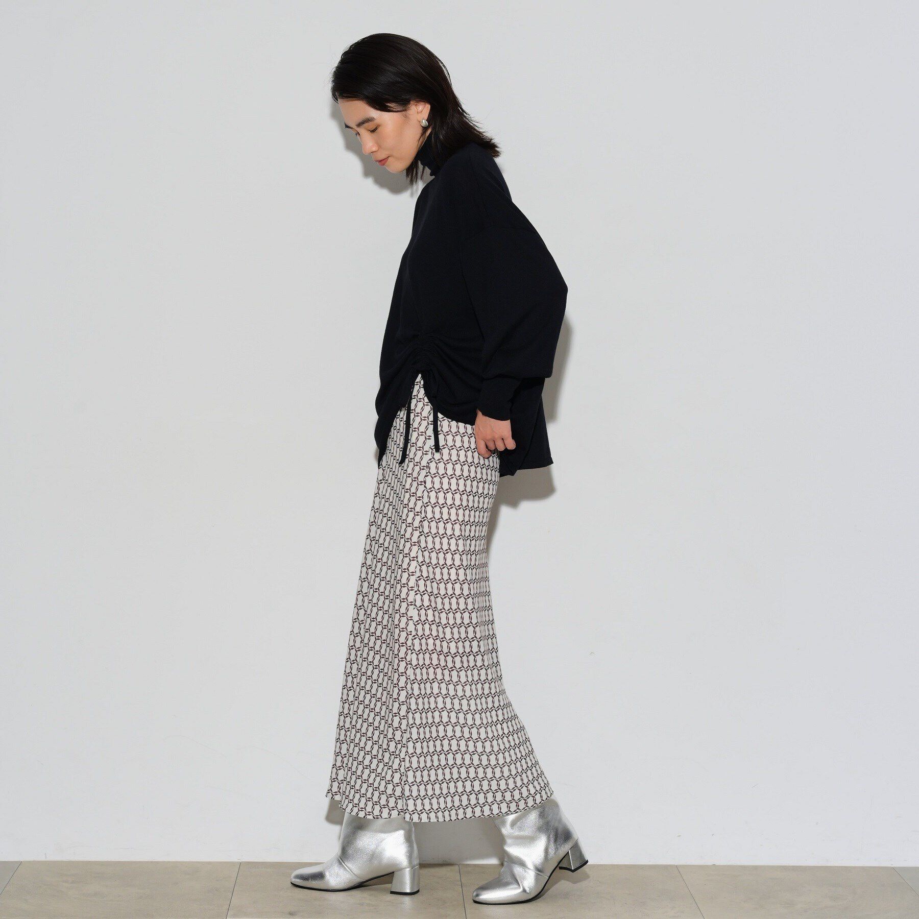 GALLEST「サイドシャーリングハイネックニット」|ニット・セーター|