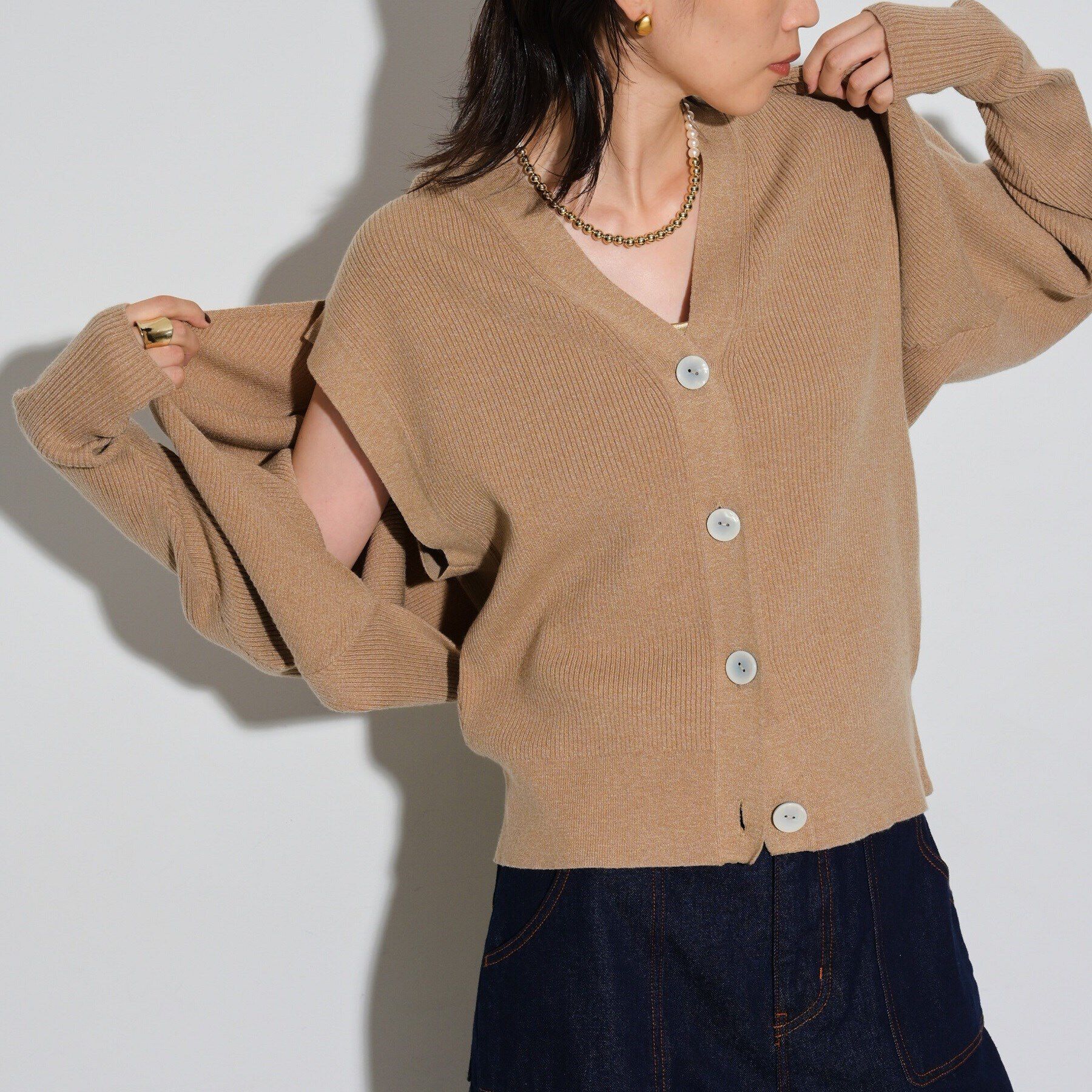 GALLEST「ボレロツインニット」|カーディガン|ﾍﾞｰｼﾞｭ(952)