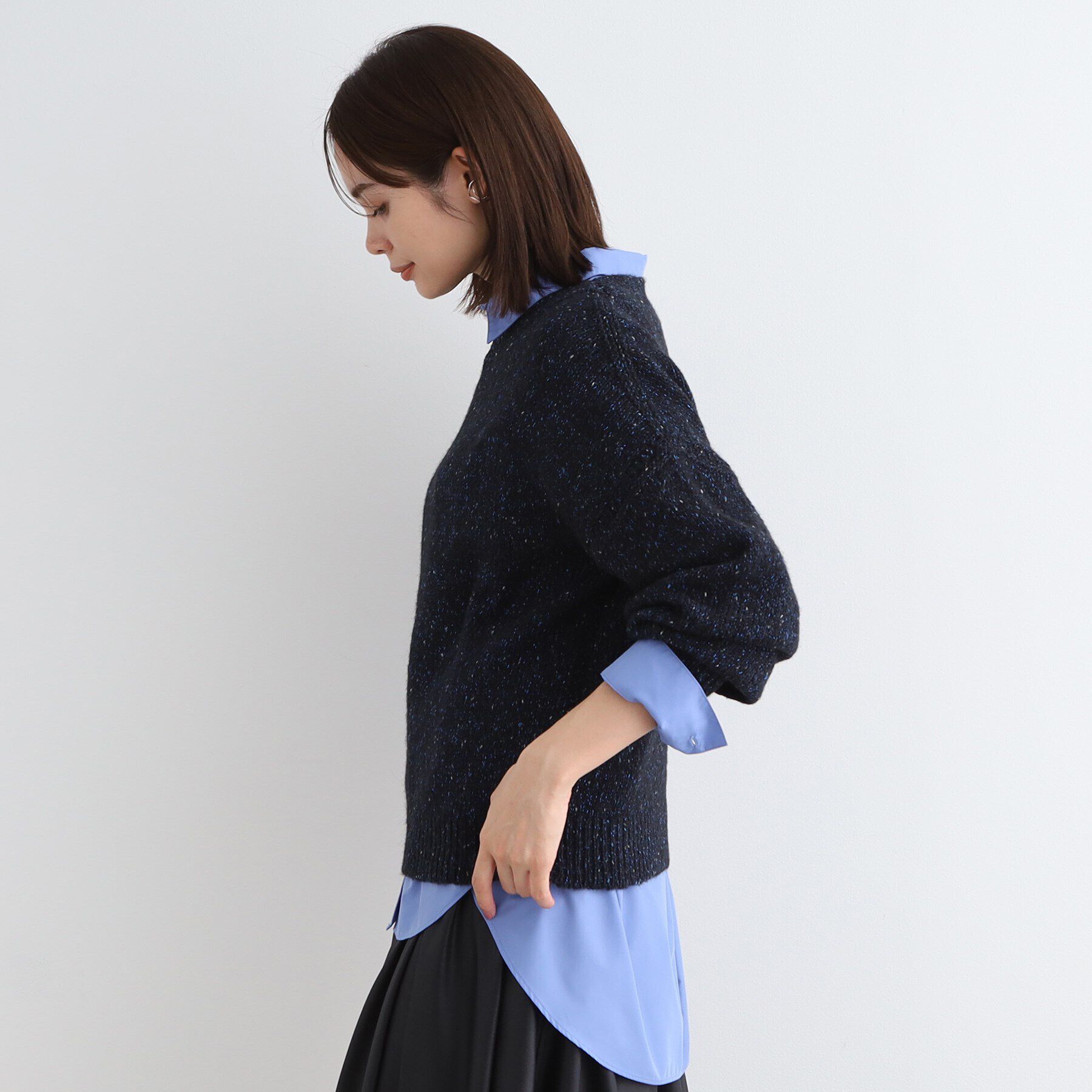 INDIVI「【洗える／イタリア素材】MIXヤーンラメニット」|ニット・セーター|