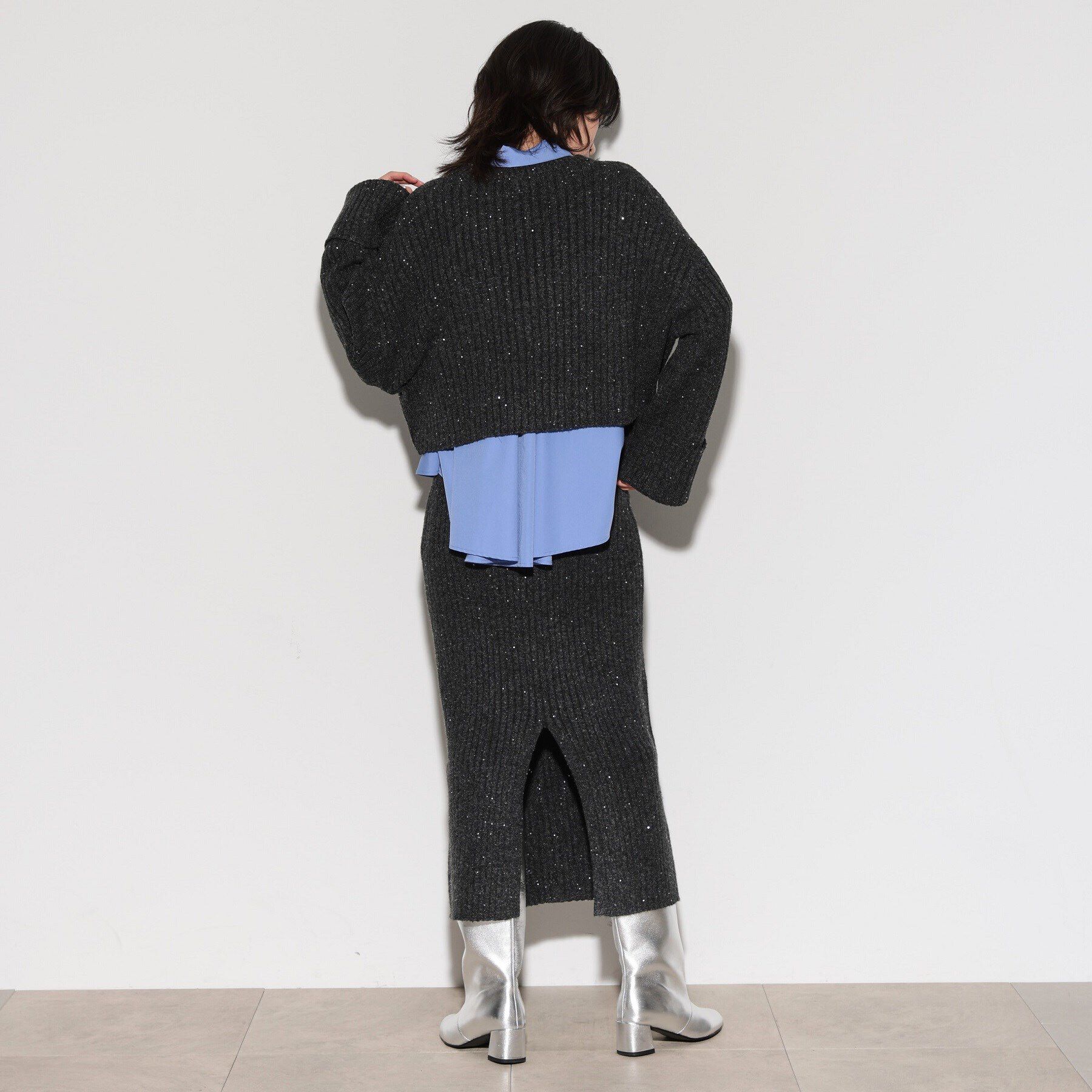 GALLEST「スパンコール混クルーネックニット」|ニット・セーター|