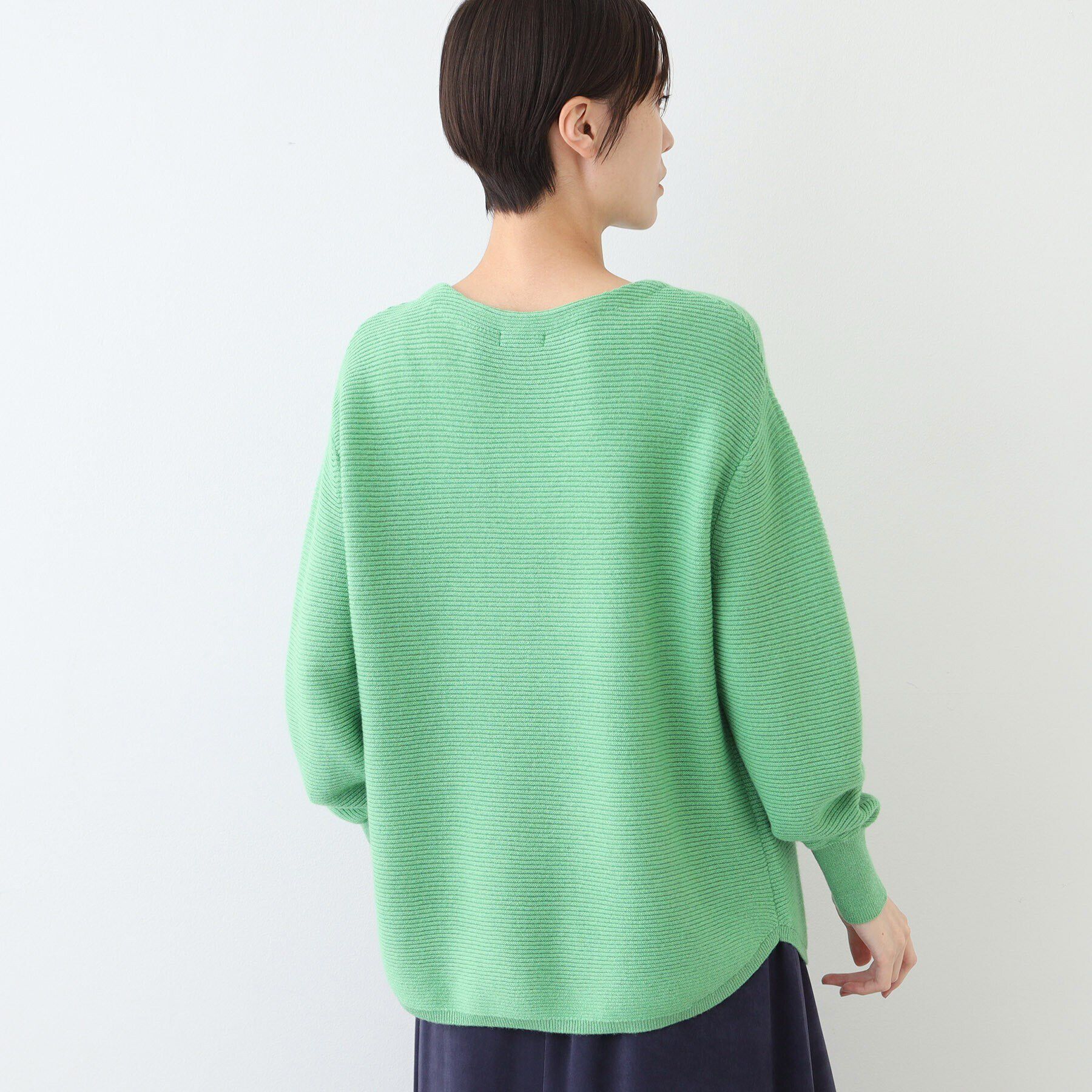 INDIVI「【カシミヤ混／洗える／ラメ】ボートネックニット」|ニット・セーター|