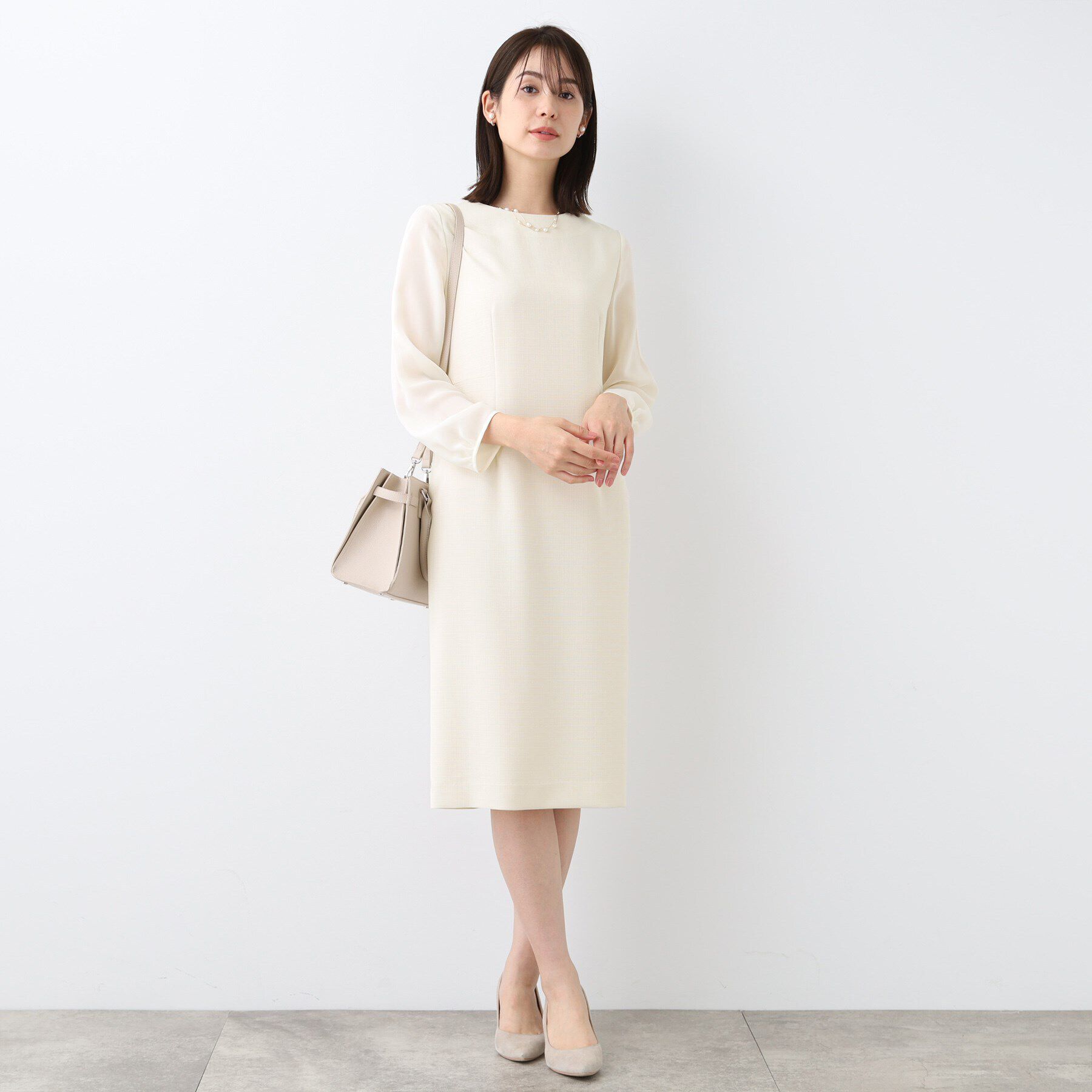 INDIVI「【洗える／スーツ】ストレートラインワンピース」|ワンピース|