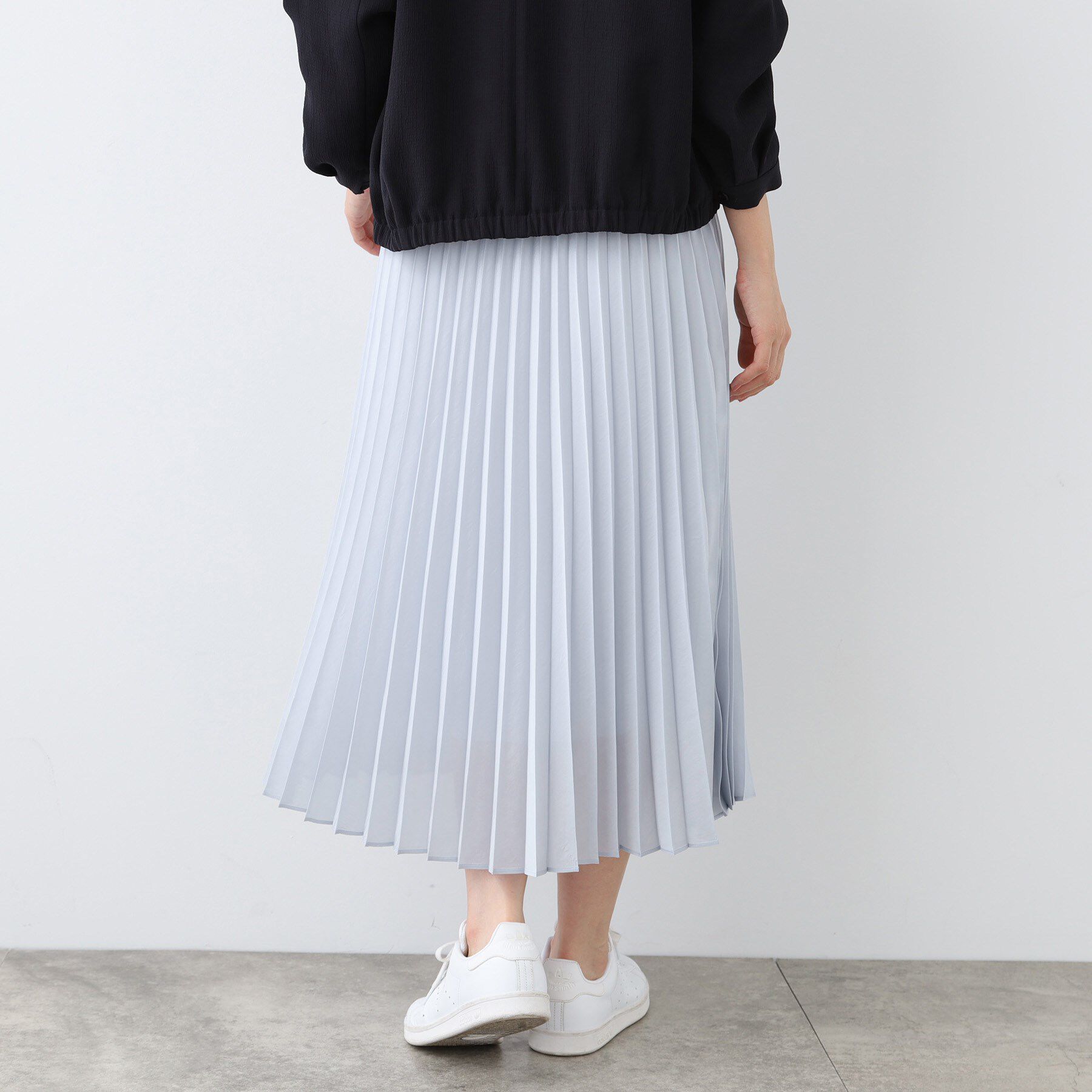 INDIVI「【洗える／ウエストゴム】アコーディオン調プリーツスカート」|スカート|