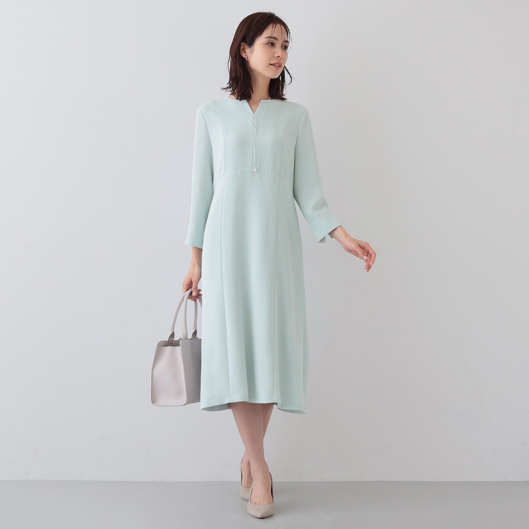 INDIVI「【着る日傘/遮熱/UVケア】フィット＆フレアワンピース」|ワンピース|