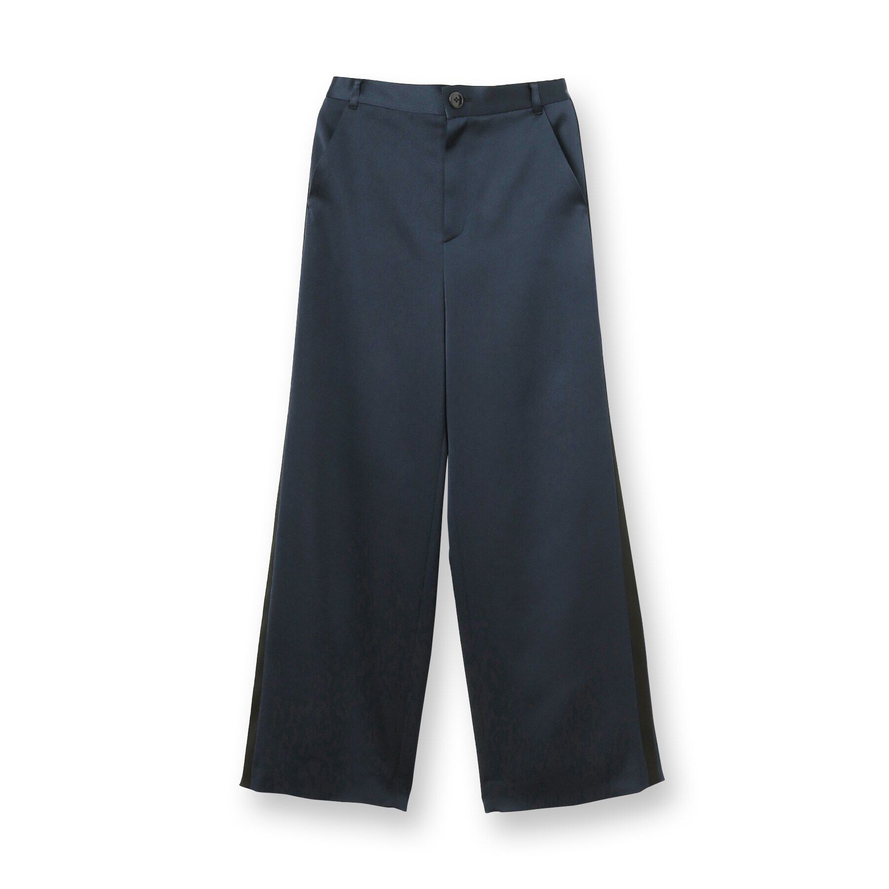 INDIVI「【日本製／SETUP可能】サイドライン ワイドパンツ」|その他|