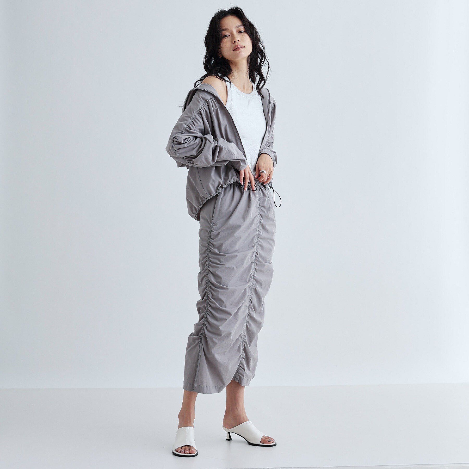 GALLEST「シャイニーアメスリタンクトップ（カップ付き）」|キャミソール|